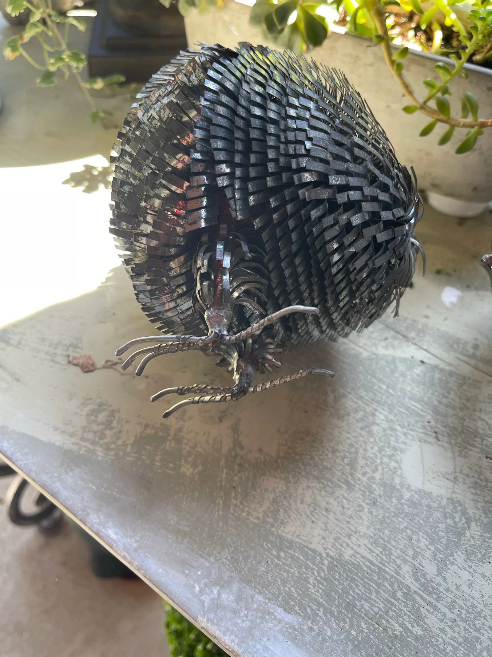 1970s Attribution: Sergio Bustamante Owl Textured Metal Mid Century Art Sculpture - 5