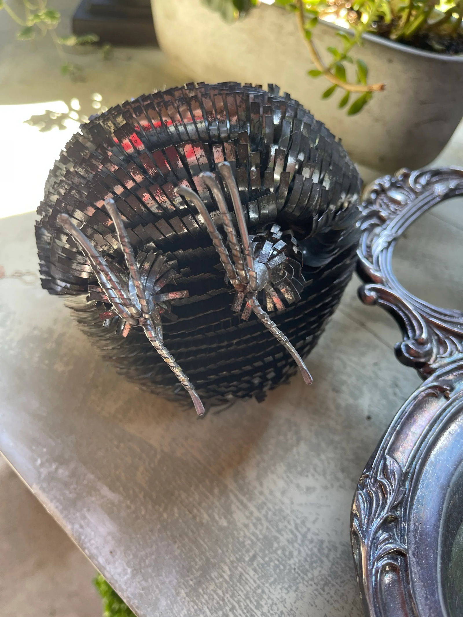 1970s Attribution: Sergio Bustamante Owl Textured Metal Mid Century Art Sculpture - 6