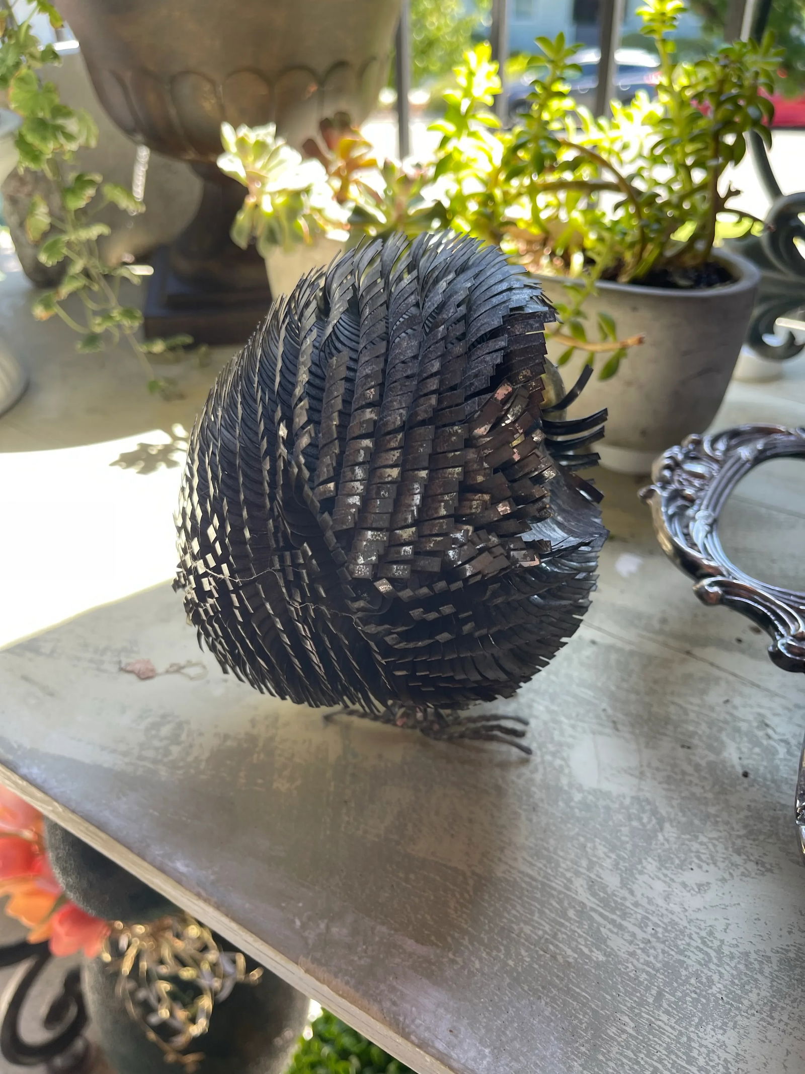 1970s Attribution: Sergio Bustamante Owl Textured Metal Mid Century Art Sculpture - 7