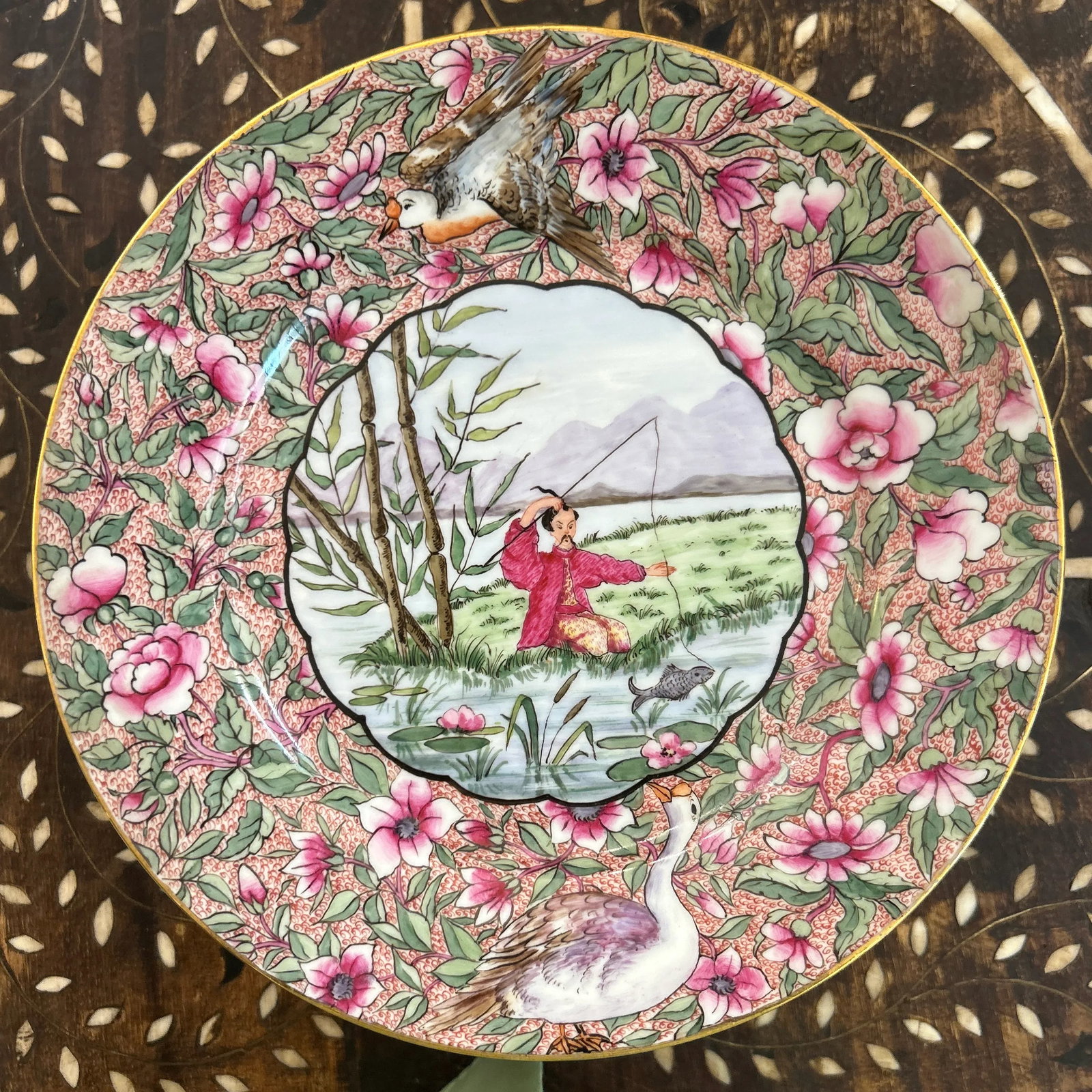 John Pouyat Limoges France Chinoiserie Plates Set of 12 Signed - 3