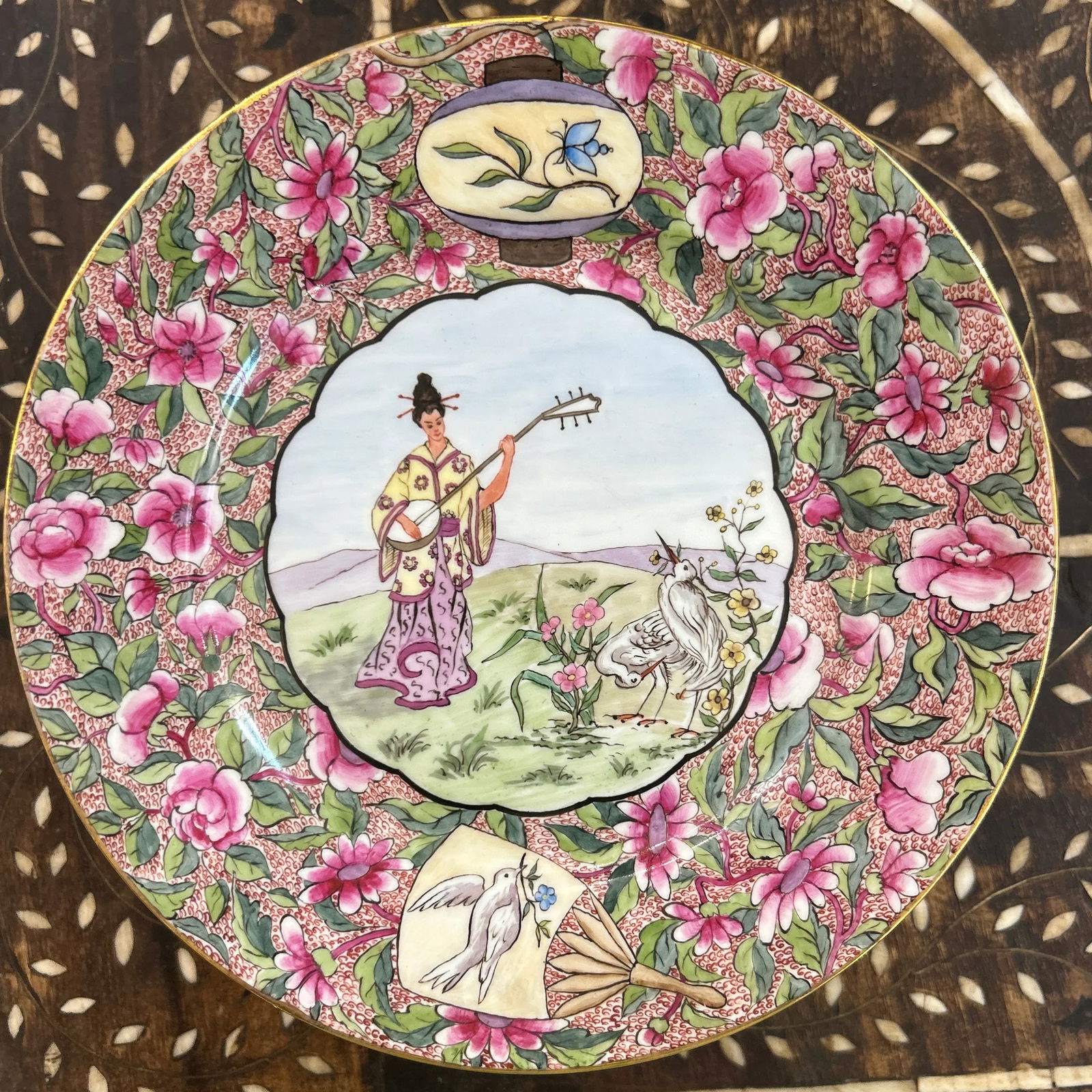 John Pouyat Limoges France Chinoiserie Plates Set of 12 Signed - 7
