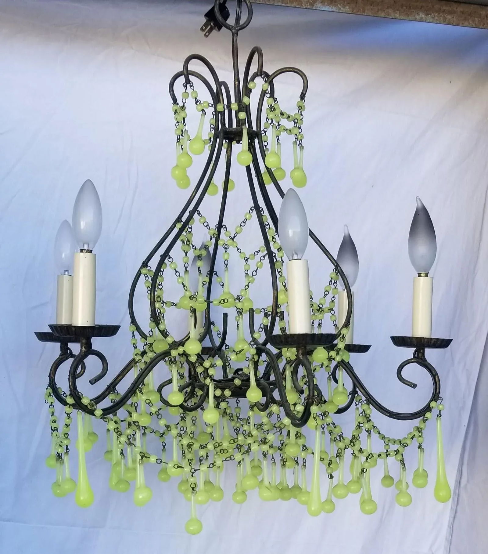 Italian Glass Beaded Chandelier - 4