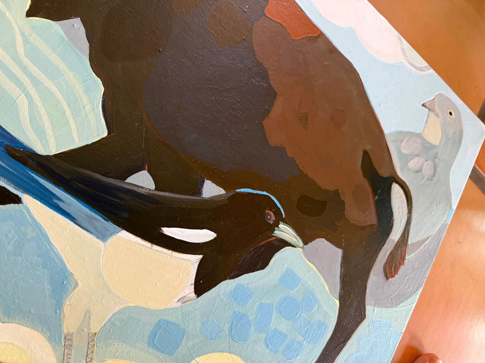 "Bison Scape" a Landscape With Bison and Birds by LWren Walraven - 5