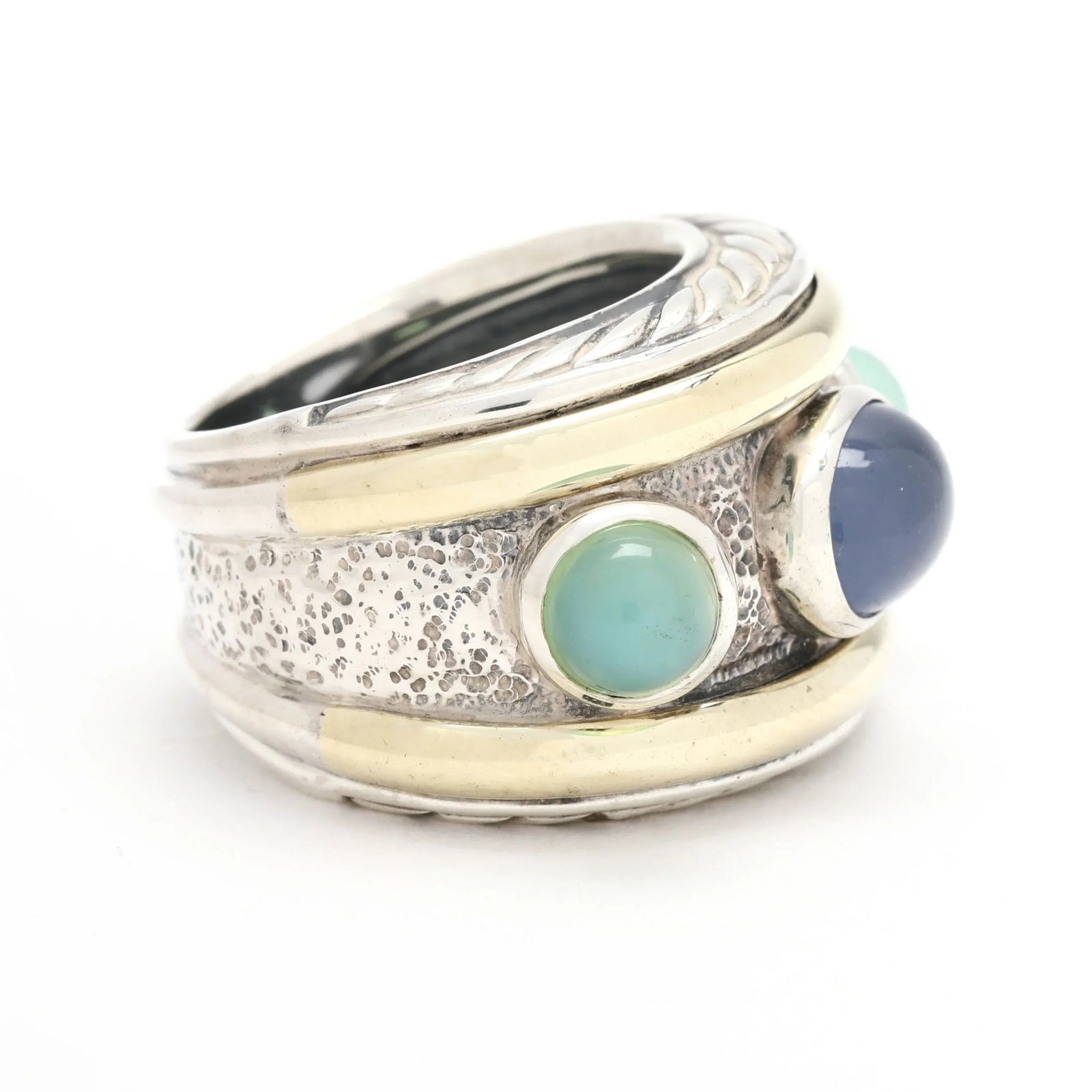 David Yurman Oval Chalcedony Band Ring, Sterling Silver, Ring Size 6 - 4