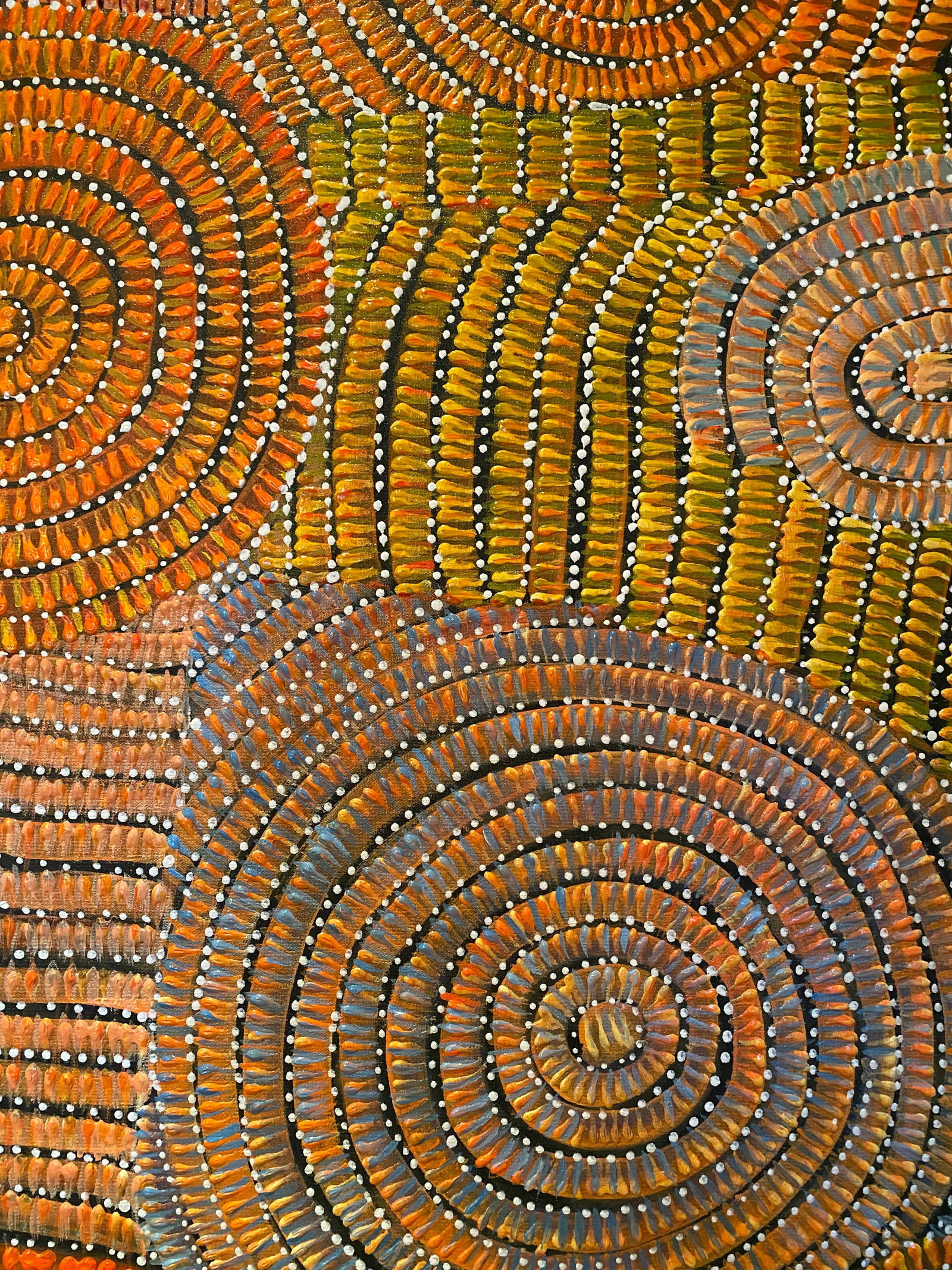 Abstract Original Painting of Tropical Nature, Framed - 2