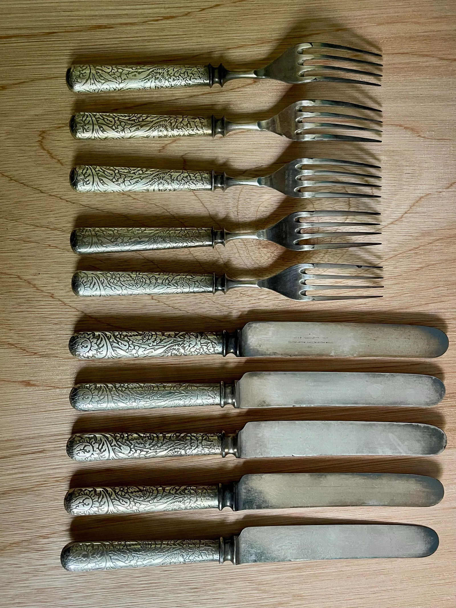 1880 Pairpoint Silver Plate Flatware Set- 10 Pieces - 3