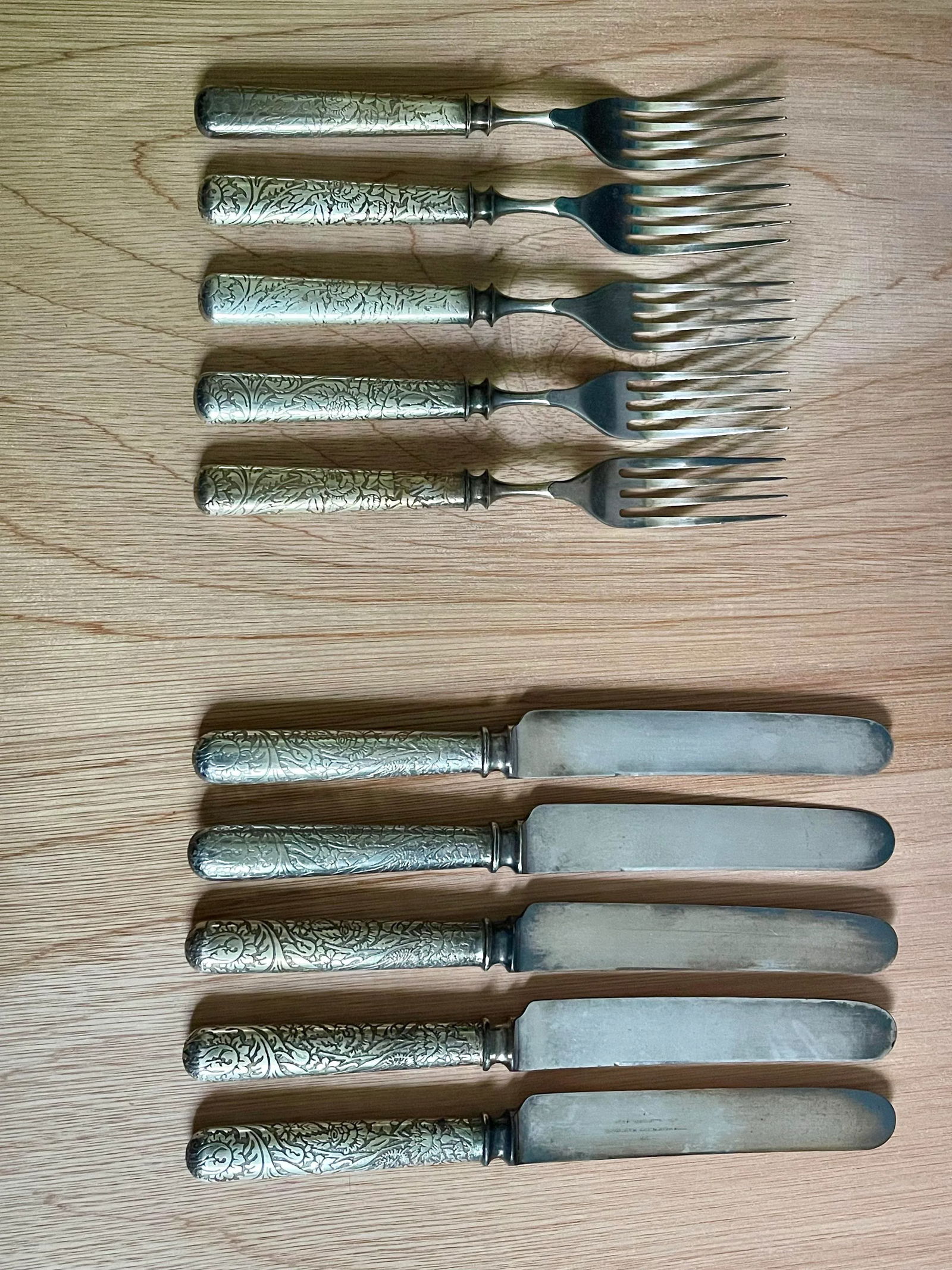 1880 Pairpoint Silver Plate Flatware Set- 10 Pieces - 9