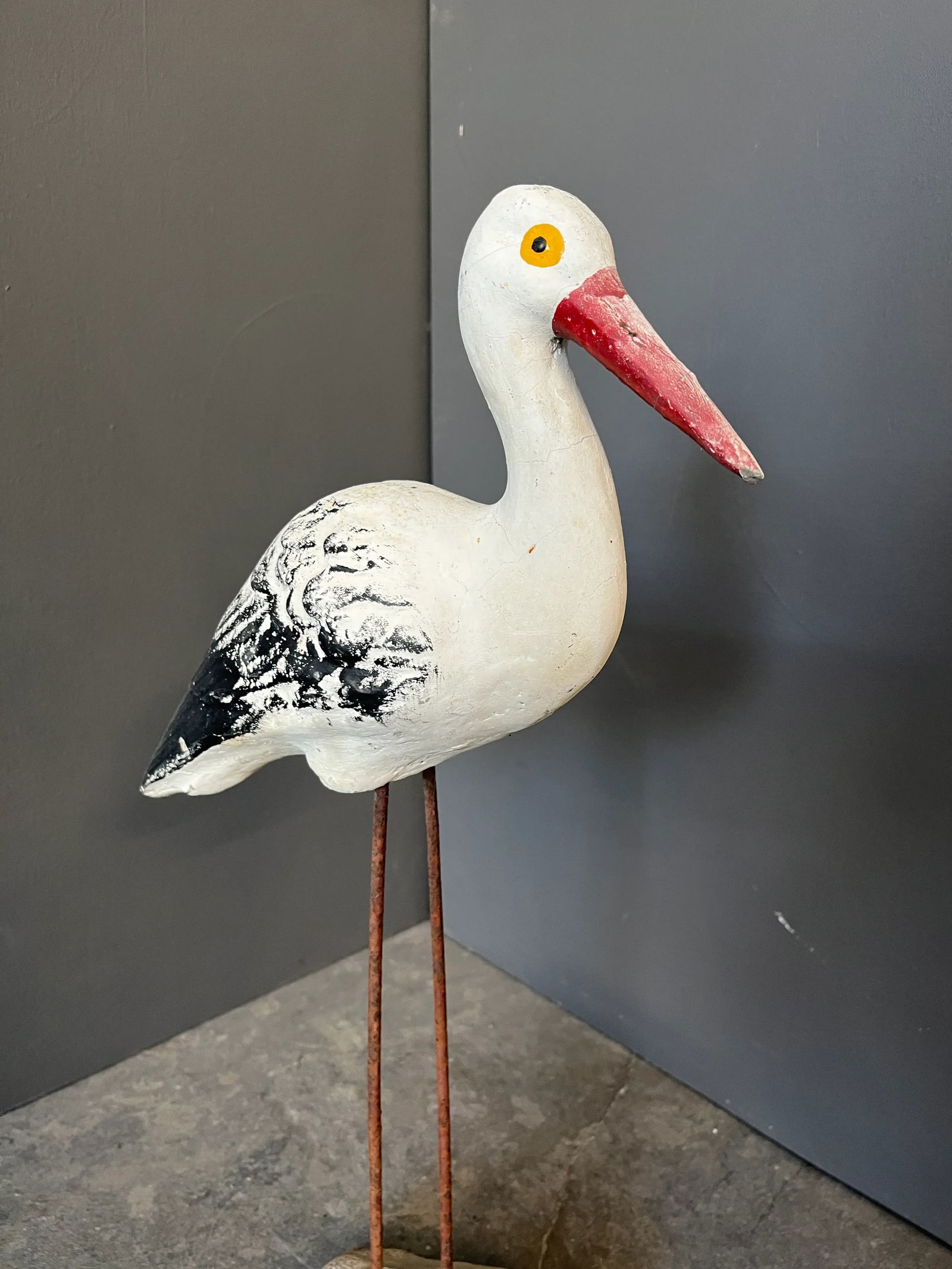 1960s Cast Cement Painted Seagulls - Set of 6 - 6