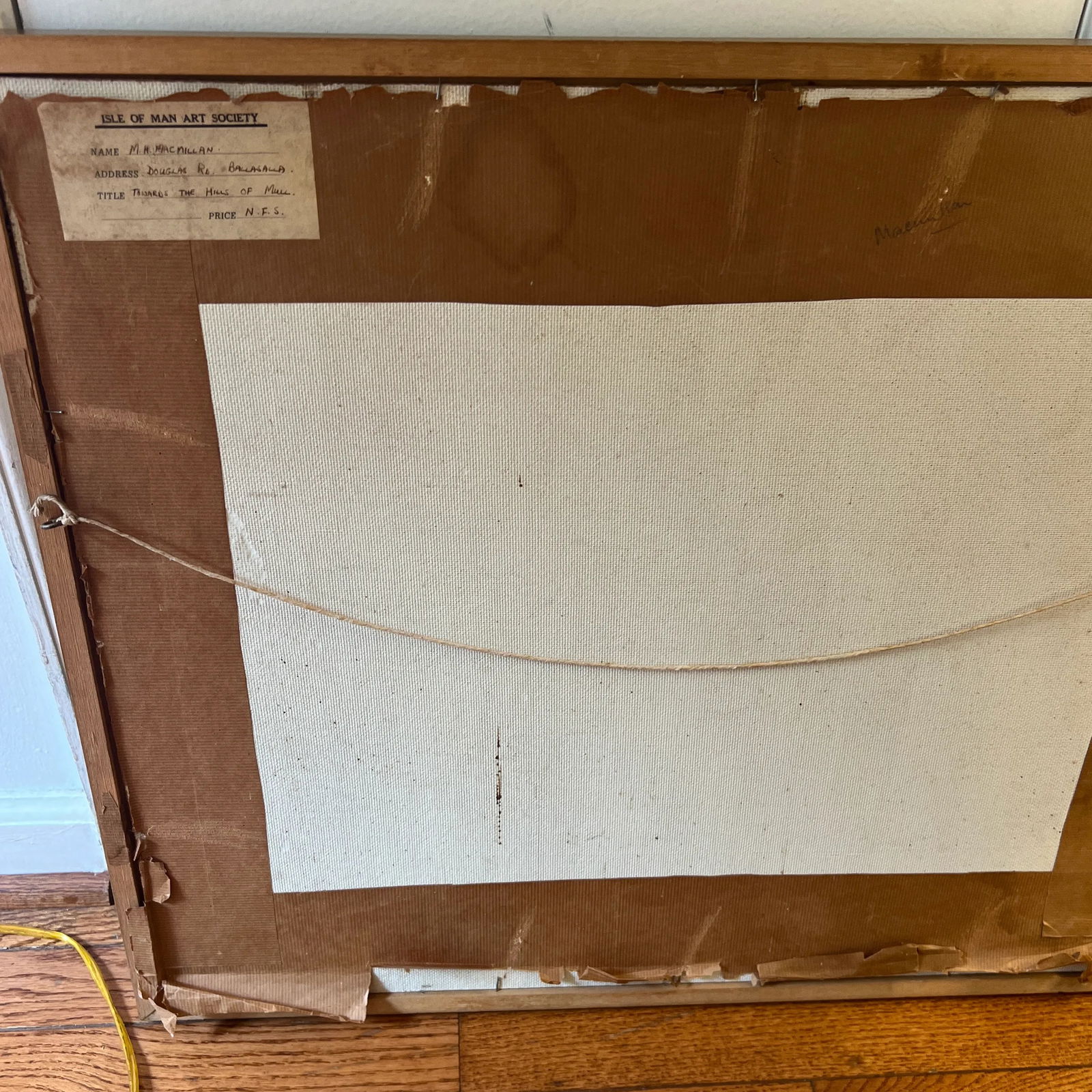 Oil on Artist Board Windswept Seaside Landscape Framed Signed Made in 1950 by British Artist McMilla - 12