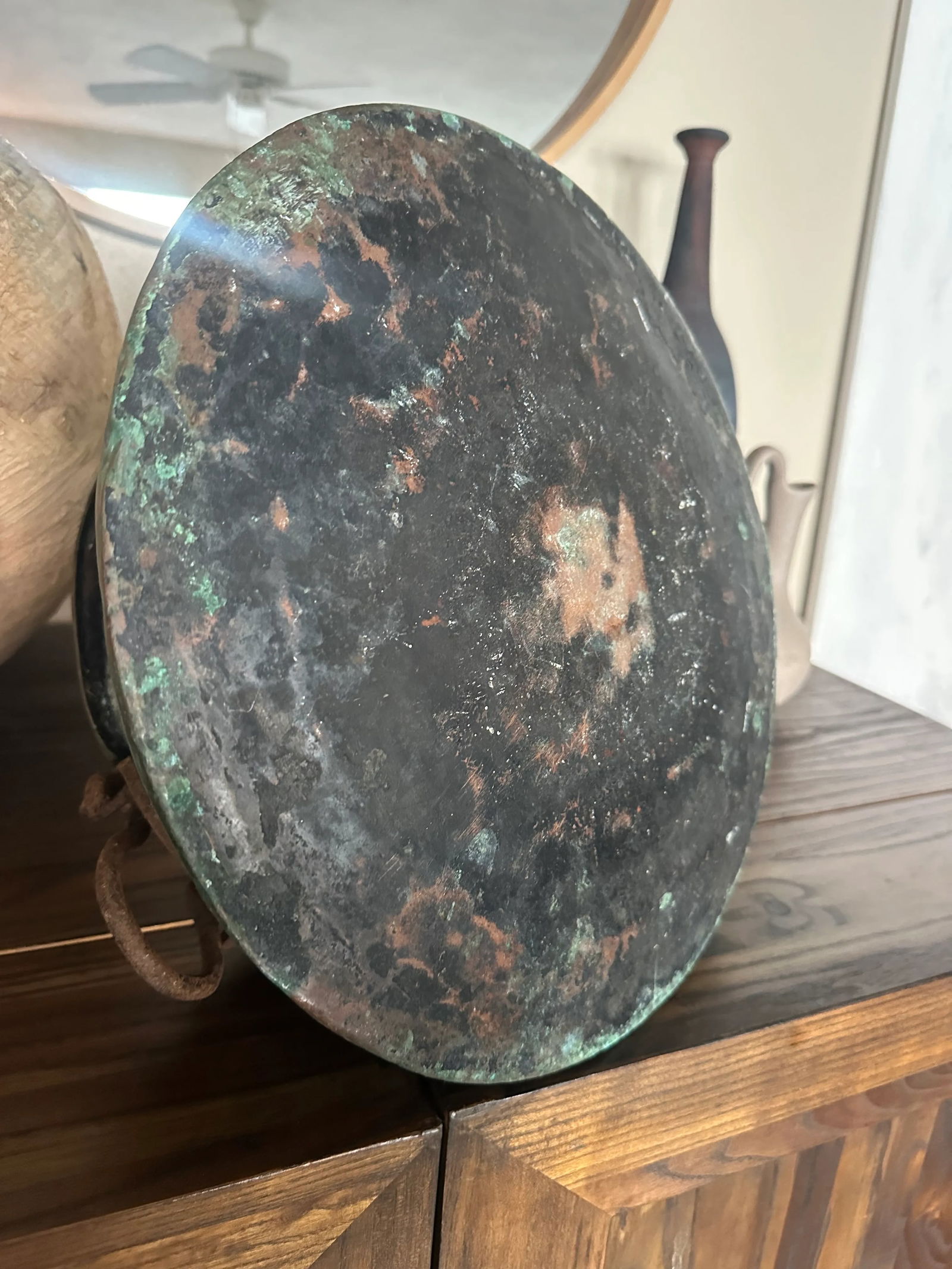 Antique Georgian Copper Caldron With Handles, 1800's - 5