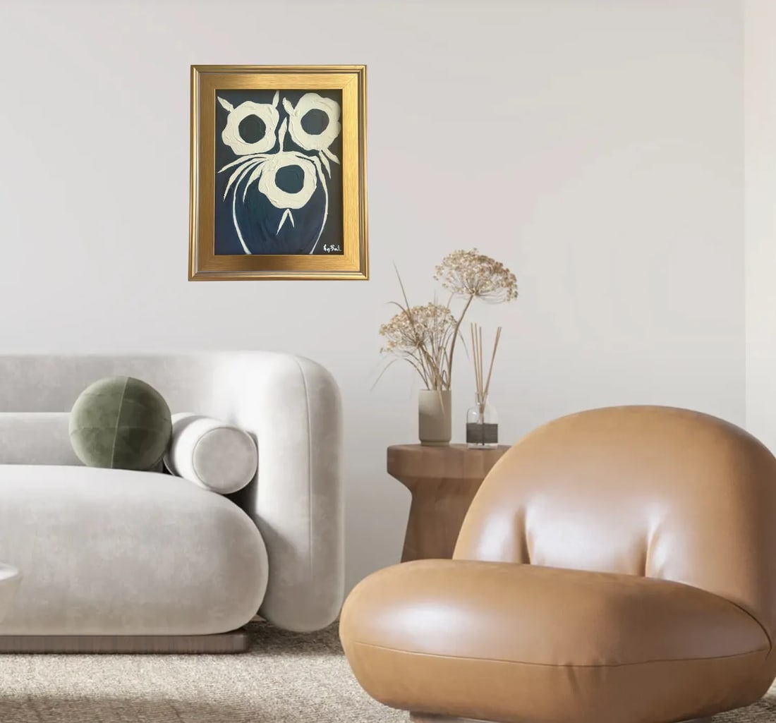 Modern Poppy Painting by Bryan Boomershine, Framed - 2