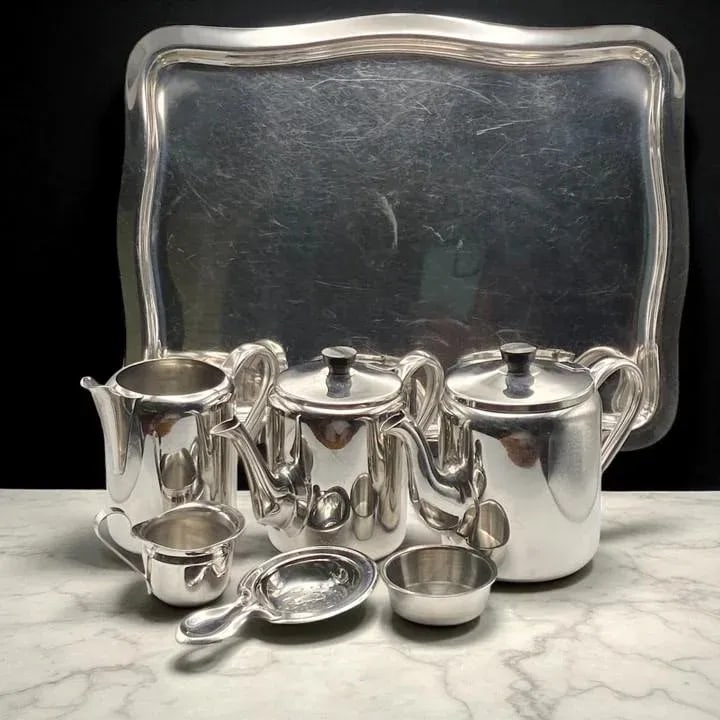 6-Piece Besozzi Y Garcia Argentina Stainless Steel Coffee and Tea Set With Additional Stainless Stee - 10