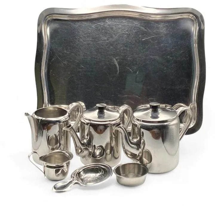 6-Piece Besozzi Y Garcia Argentina Stainless Steel Coffee and Tea Set With Additional Stainless Stee - 2