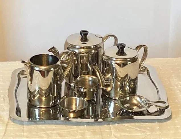 6-Piece Besozzi Y Garcia Argentina Stainless Steel Coffee and Tea Set With Additional Stainless Stee - 7