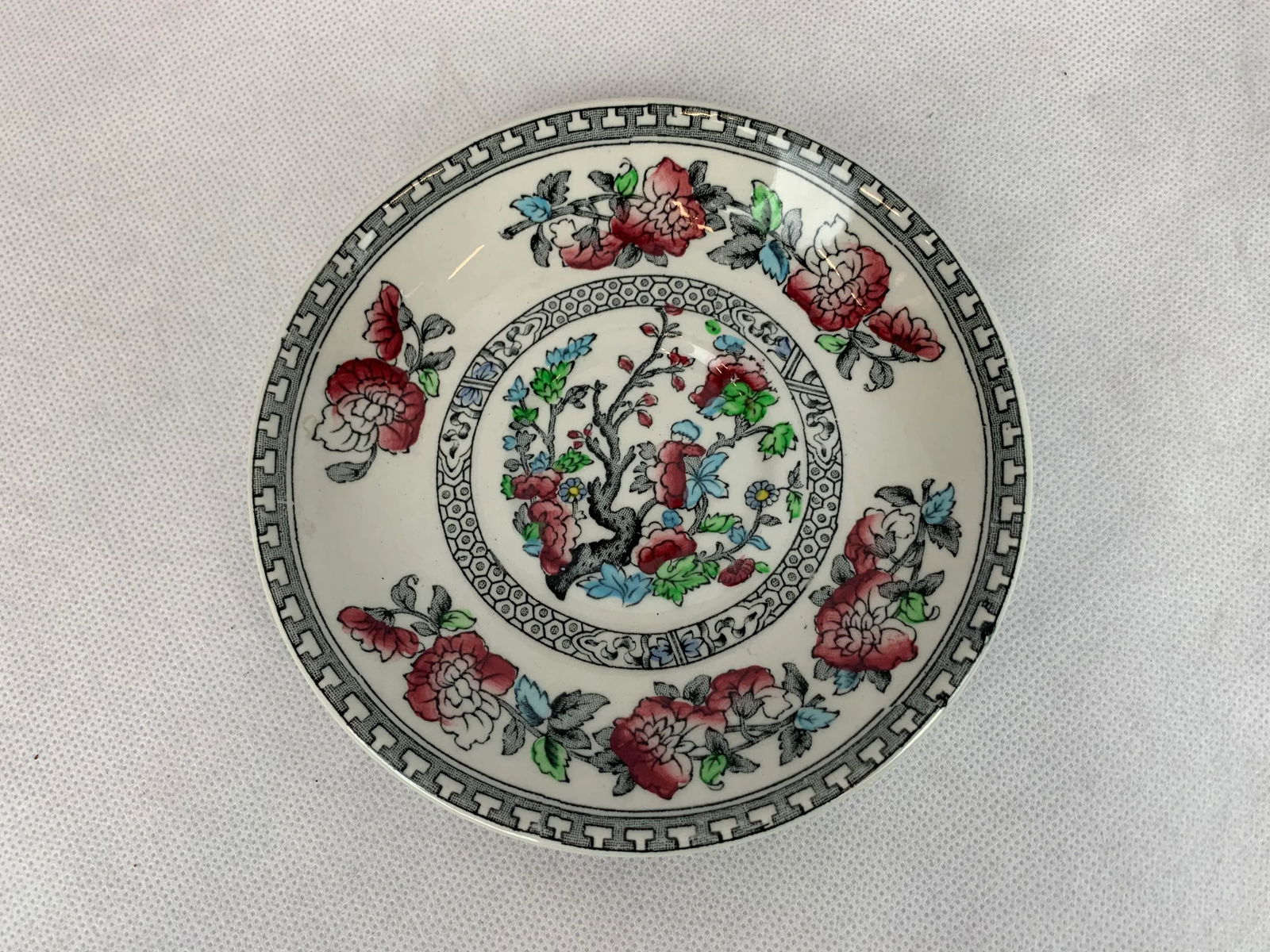 Indian Tree Pattern Cups & Saucers by Wood's Burslem, England - Service for 8 - 6