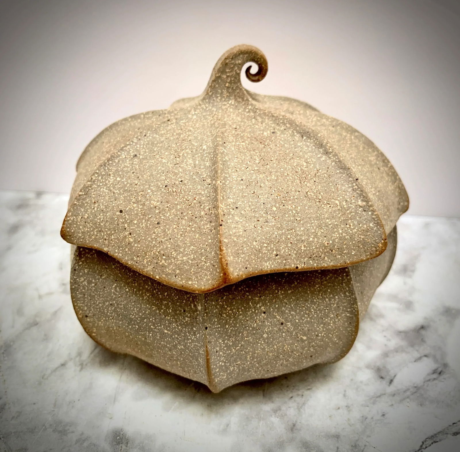 Vintage Handmade Raku Pottery Acorn Trinket Box - 4