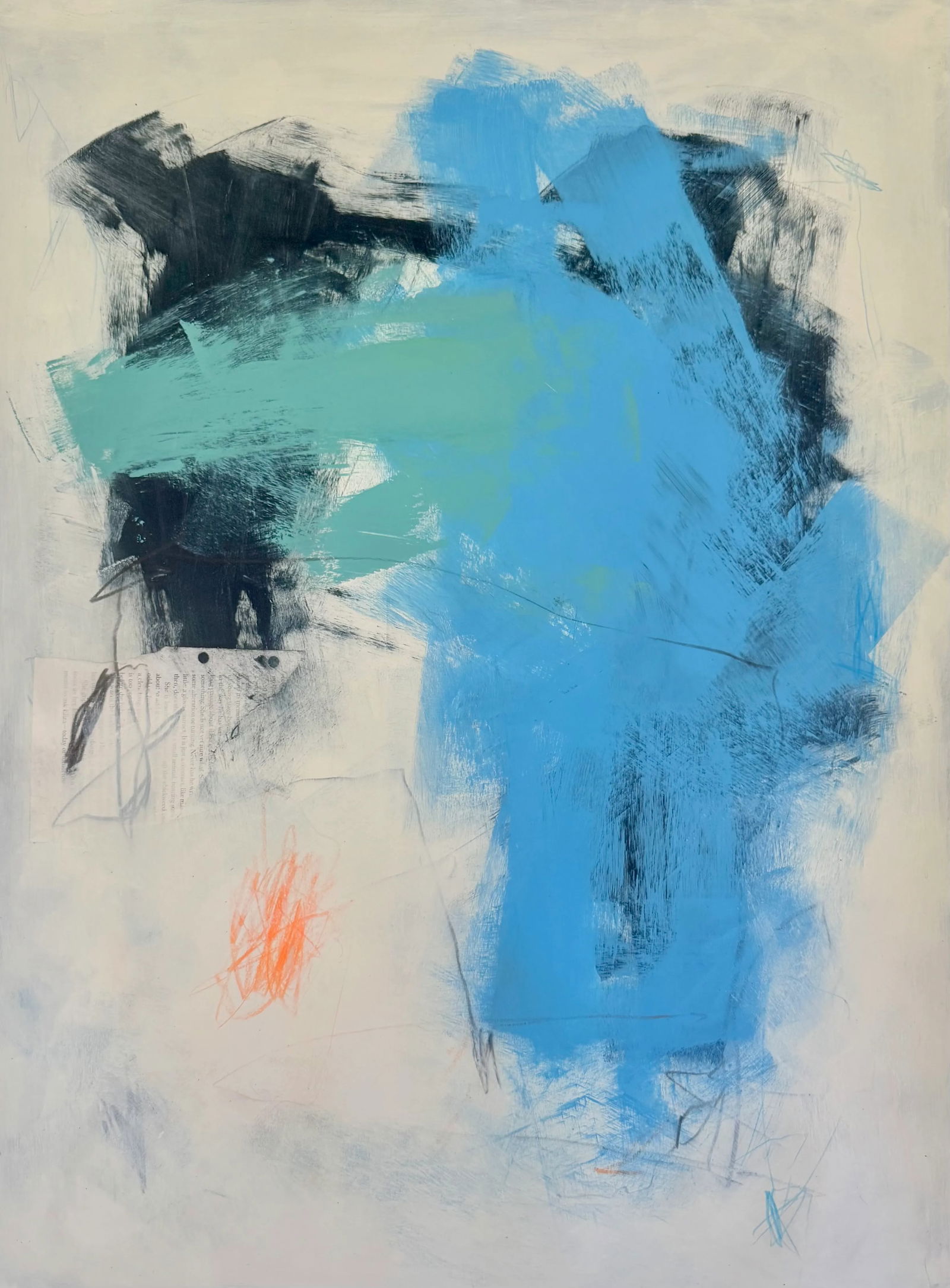 "Ballintoy" Original Contemporary Abstract Painting on Paper - 2