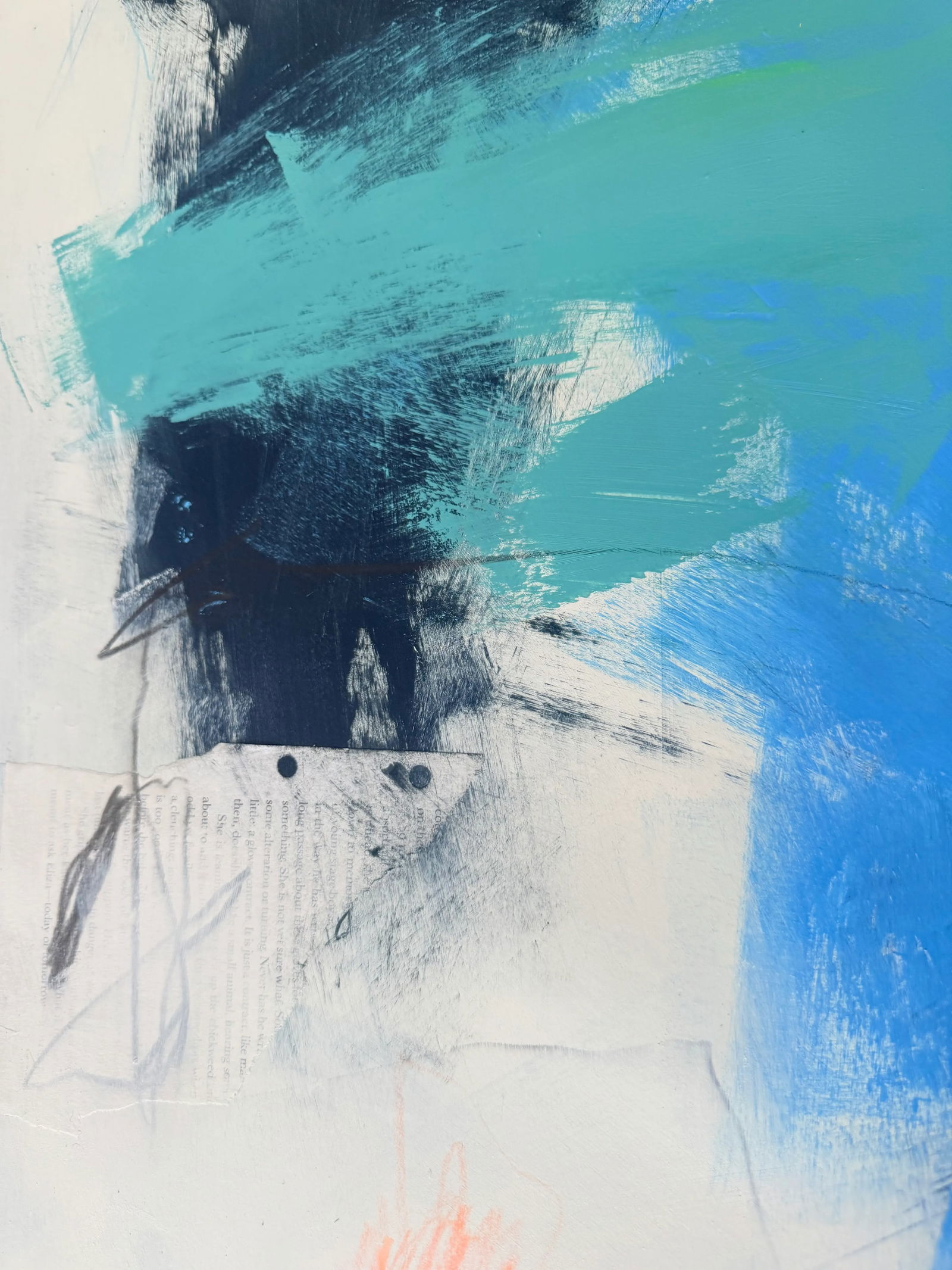 "Ballintoy" Original Contemporary Abstract Painting on Paper - 4