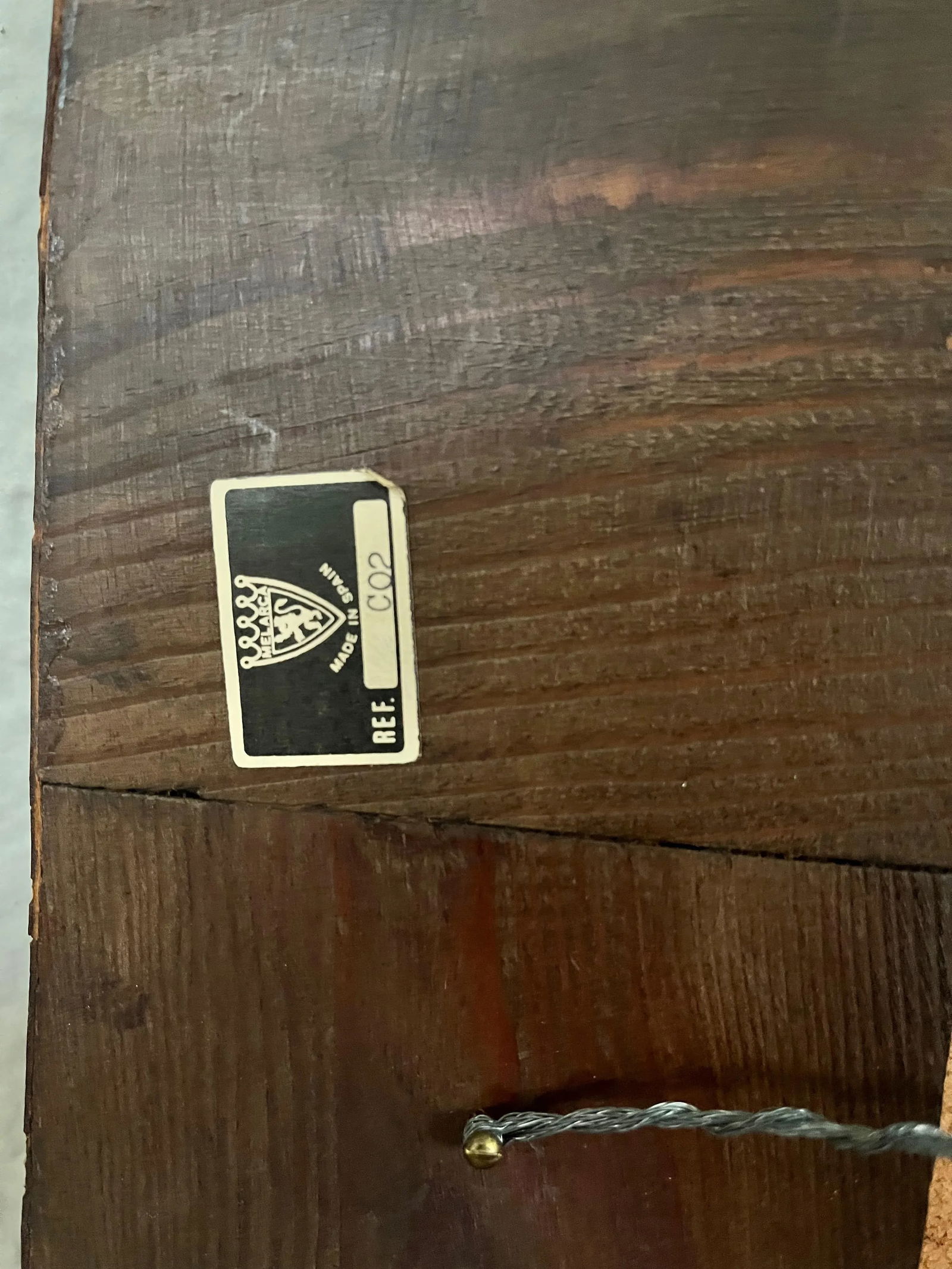 1920s Vintage Original Painting on Leather With Studded Frame - 6