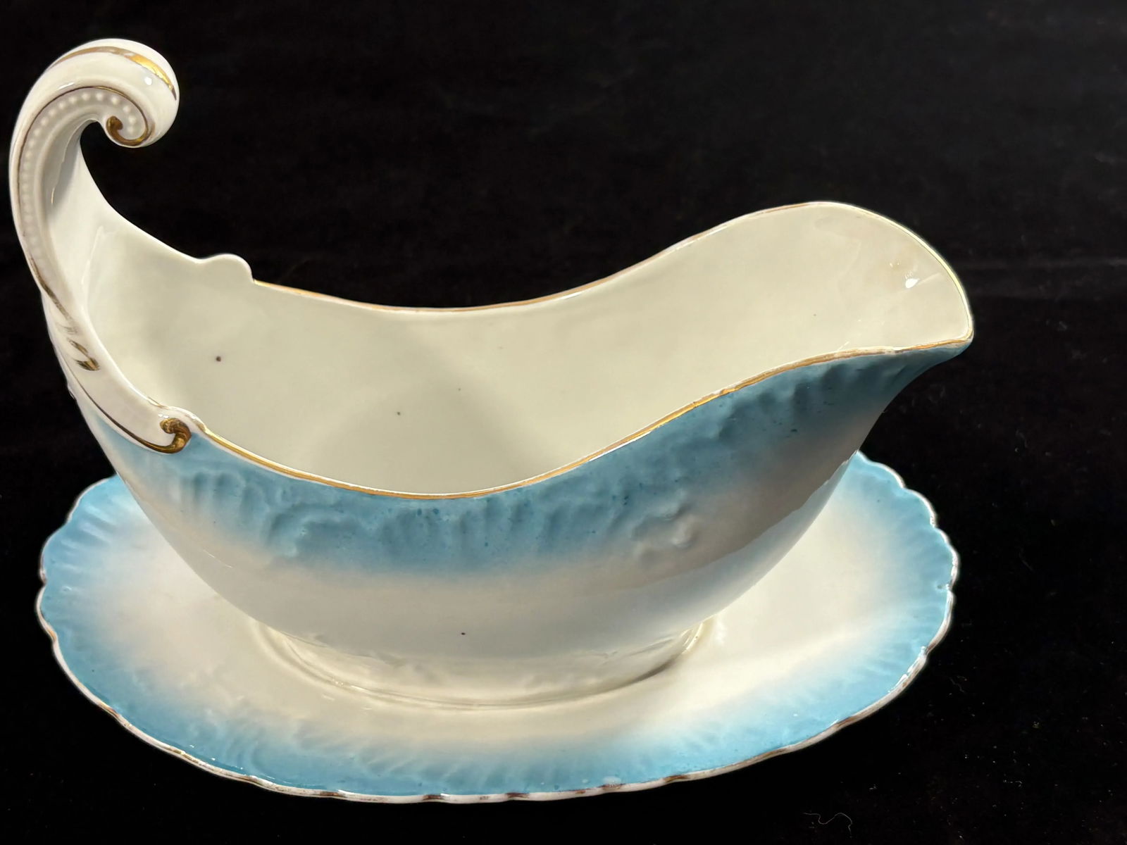 19th Century Imperial Crown China Antique Lobster Gravy Boat - 4