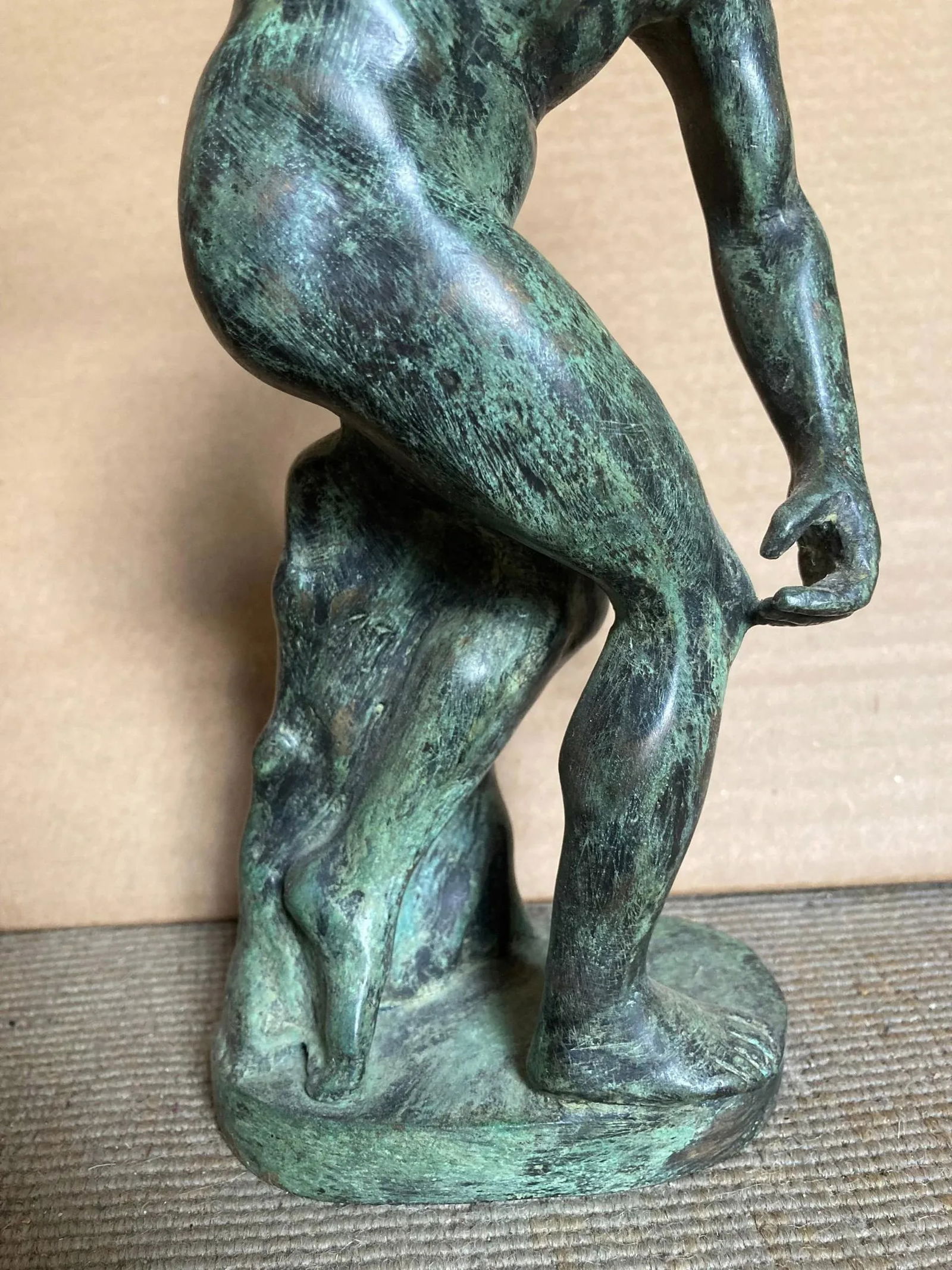 Late 19th Century The Discus Thrower (Discobolus), Antique Bronze Statue After Myron - 4