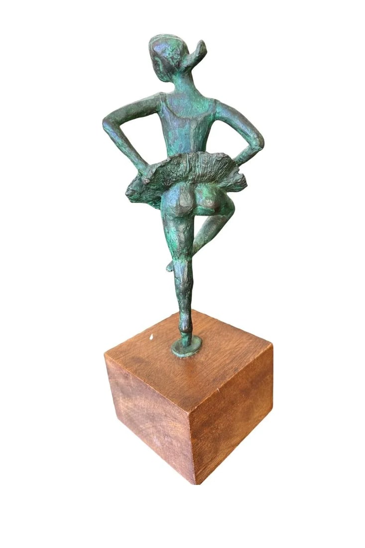 1960s Mid Century Rare Bronze Ballerina Statue - 3
