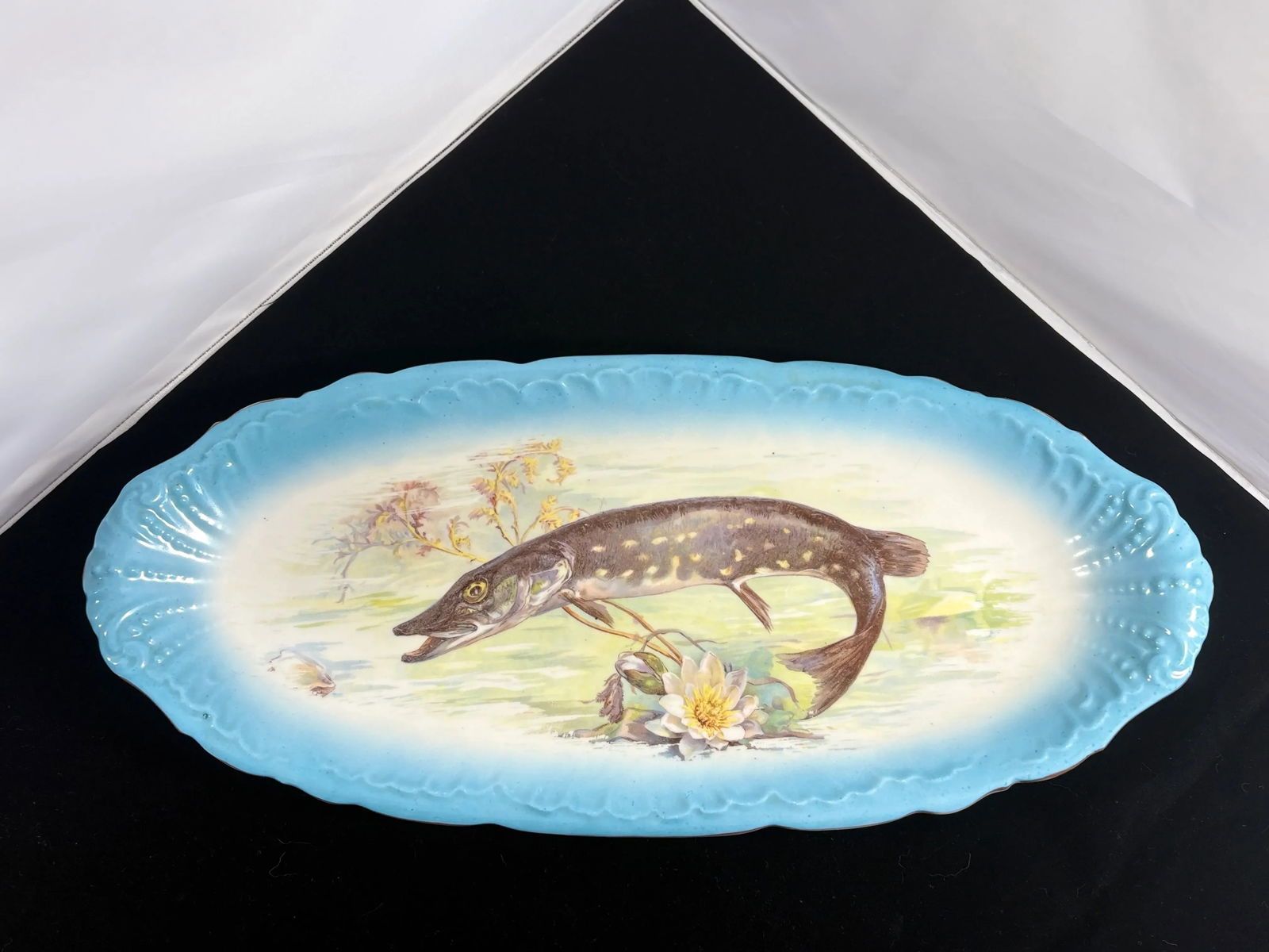 19th Century Imperial Crown China Antique Fish Platter - 2