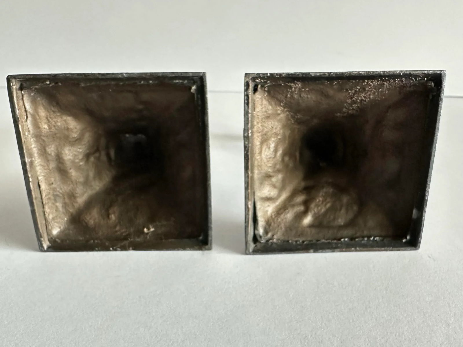 Antique Art Nouveau Grapes & Leaves Bronze Candlestick Holders- A Pair - 9