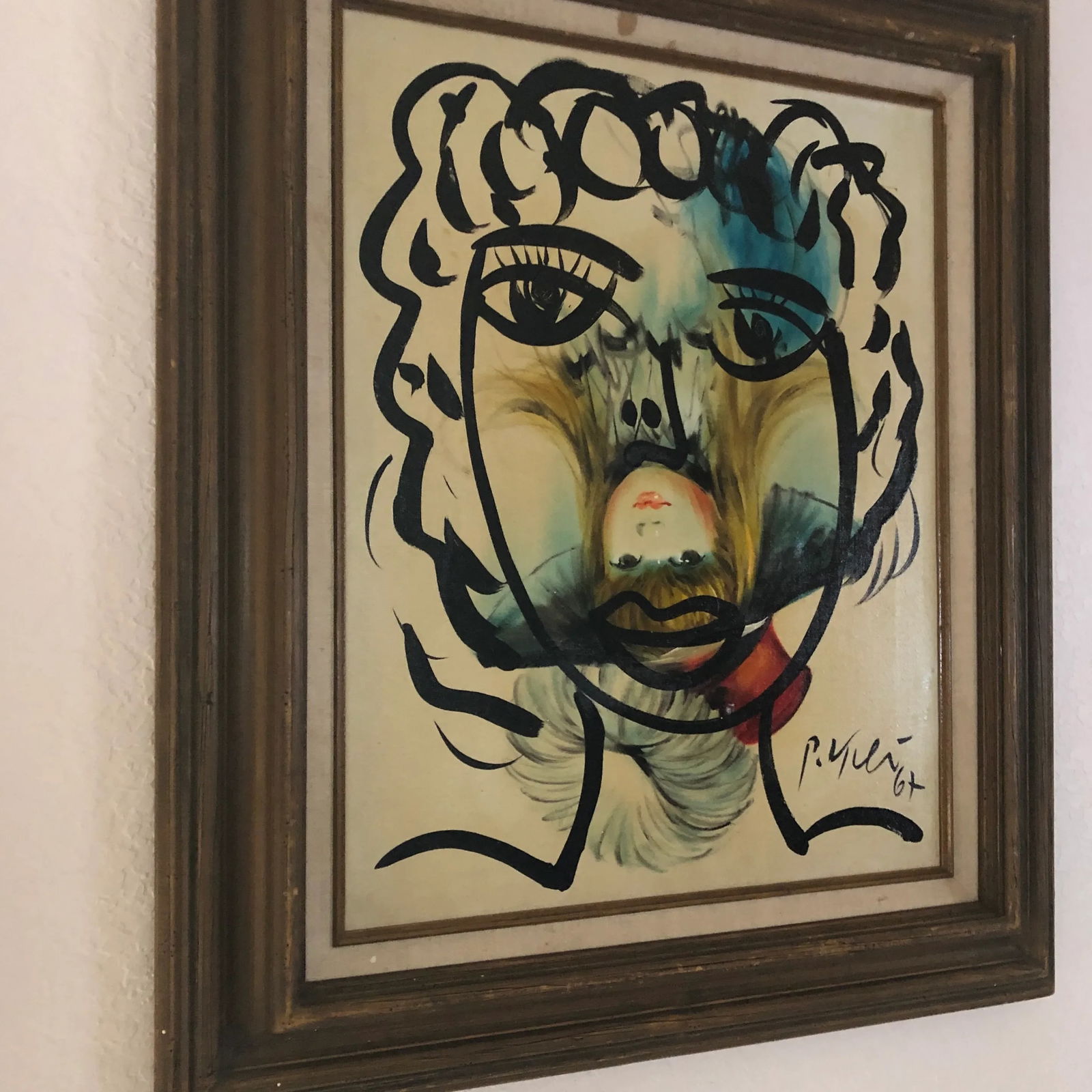 1967 Portrait of a Mother & Child Oil Painting by Peter Robert Keil, Framed - 2