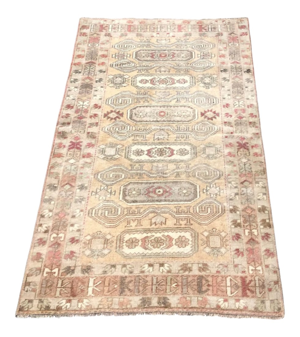 Vintage Turkish Anatolian Camel Rug: 1960s Handmade wool and cotton rug in Turkish Anatolia Carpet, Vintage Oushak Rug, Turkish Vintage Anatolian Rug, Handmade wool Rug . One Of Kind Vintage Rug with perfect design and colors. Condition: