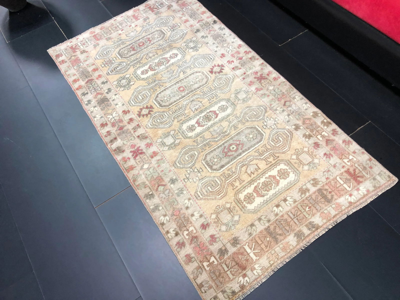 Vintage Turkish Anatolian Camel Rug - 4