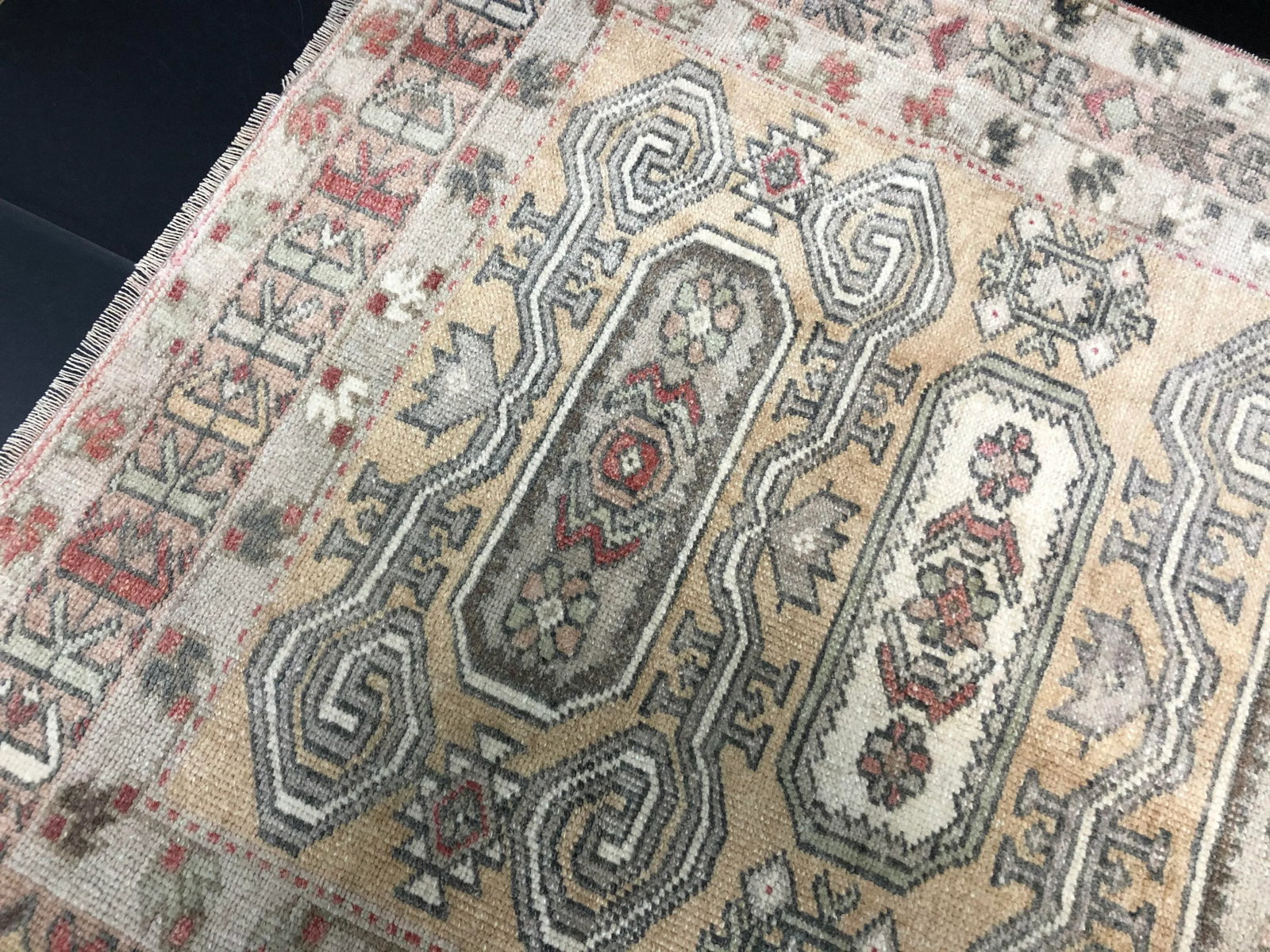 Vintage Turkish Anatolian Camel Rug - 8