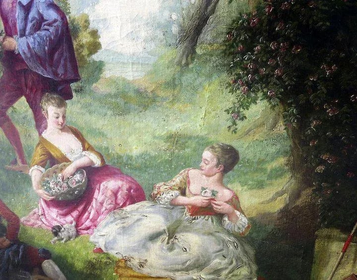 1920s French Oil on Board Paintings - a Pair - 5