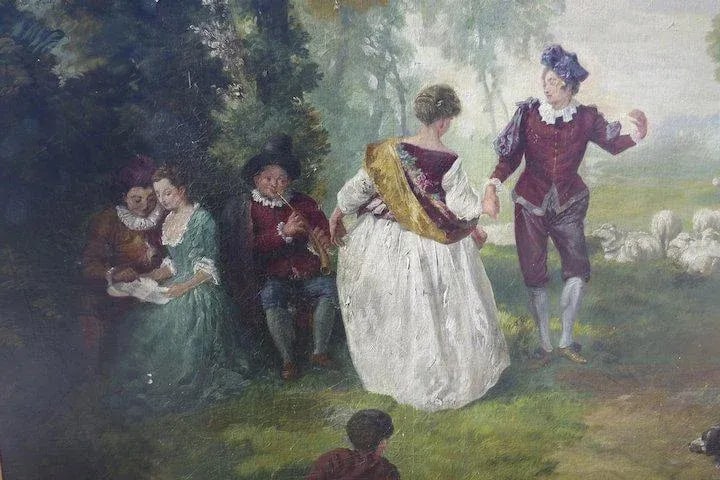 1920s French Oil on Board Paintings - a Pair - 7