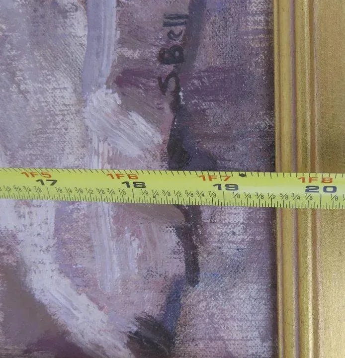 "Spring Rituals" Contemporary Oil Painting of Two Colorado Rams by Susan Bell, Framed - 3