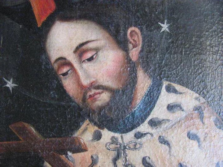 Mid 18th Century Portrait of a Priest of Saint Oil Painting, Framed - 2