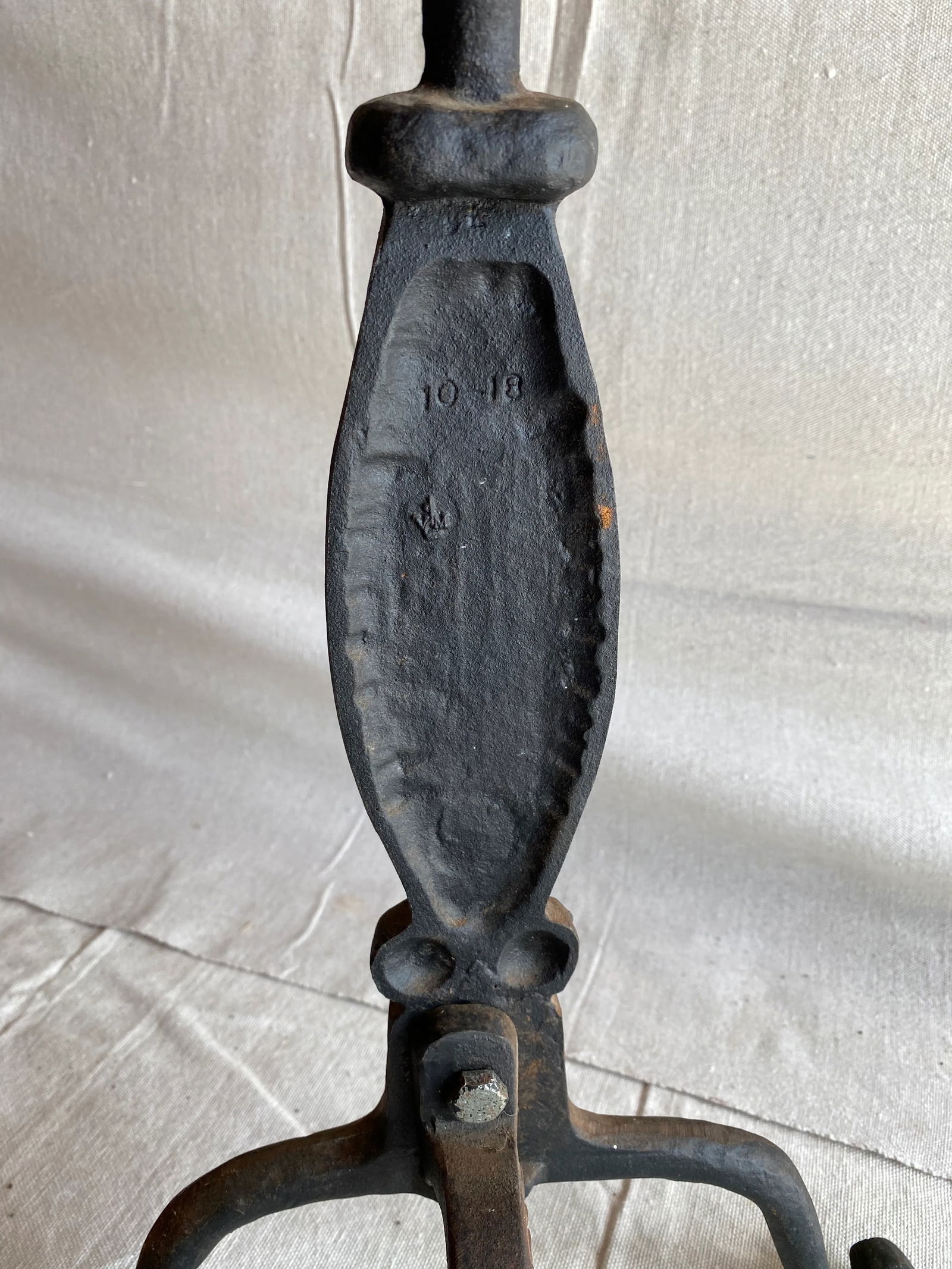 Early 20th Century Fireplace Iron Andirons - a Pair - 9