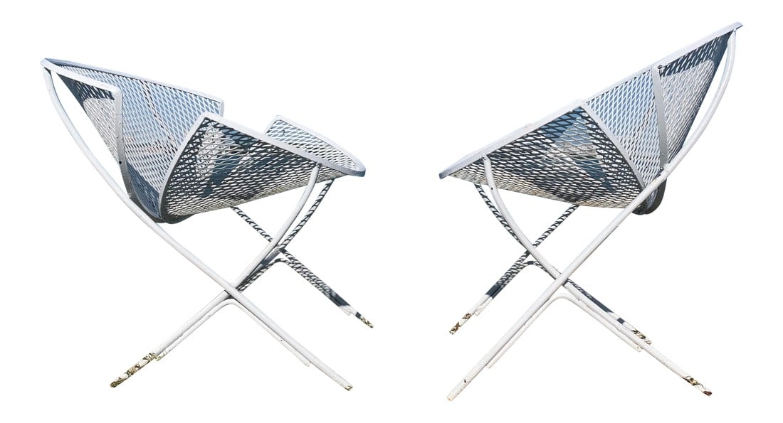 1950s Orange Slice Patio Chairs Maurizio Tempestini for Salterini - a Pair (1 of 13)