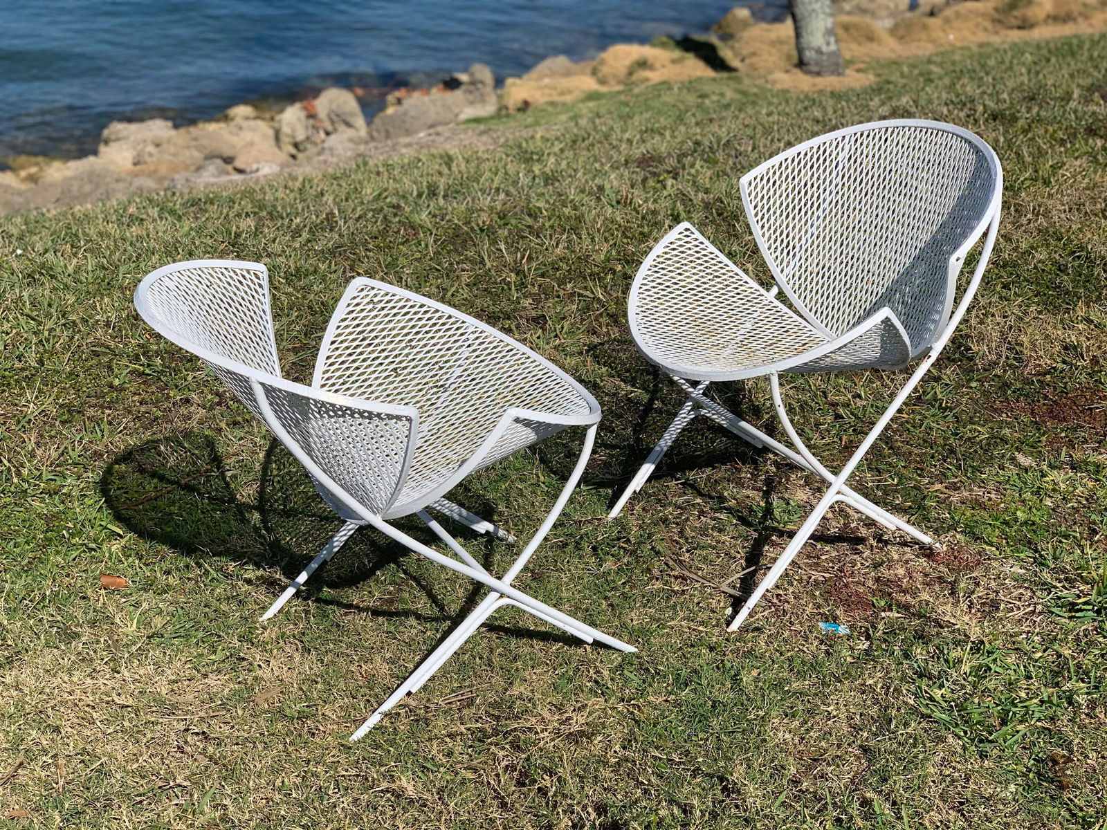 1950s Orange Slice Patio Chairs Maurizio Tempestini for Salterini - a Pair - 2