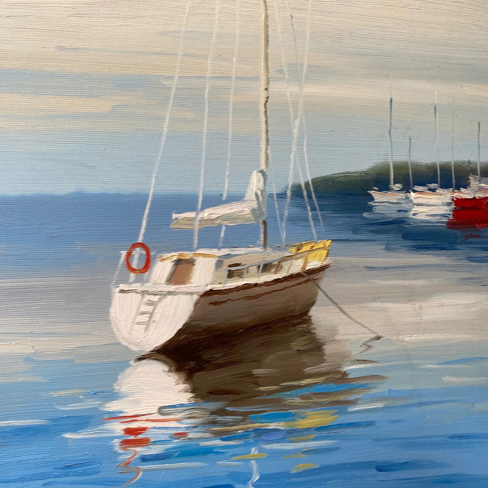 1970s Nautical Seascape Painting, Framed - 2