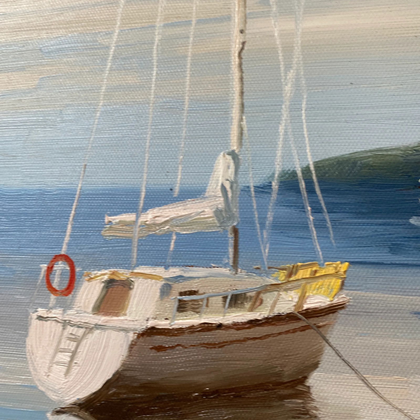 1970s Nautical Seascape Painting, Framed - 5