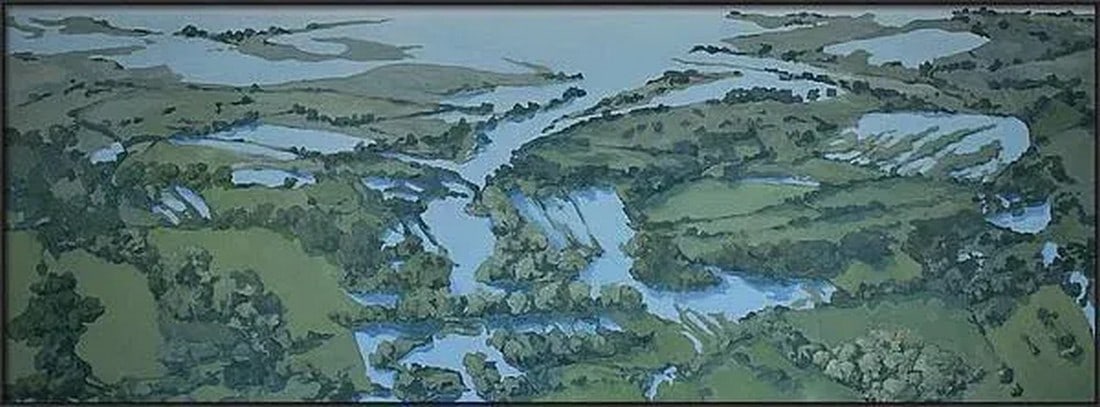 "Ancient Keanahae (Hana Road View)" Contemporary Expressionist Style Landscape Oil Painting by Georg: 'Ancient Keanae' (Maui) - In the singular 'Witness to Time' exhibition, the Maui Arts and Cultural Center partnered with the Maui Historical Society and Bailey House Museum to present the traditional