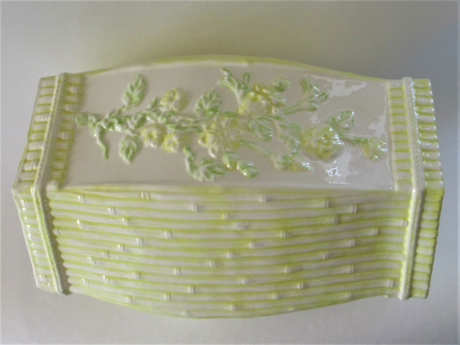 1960's Palm Beach Chic Italian Yellow Ceramic Faux Bamboo Garden Stool - 10