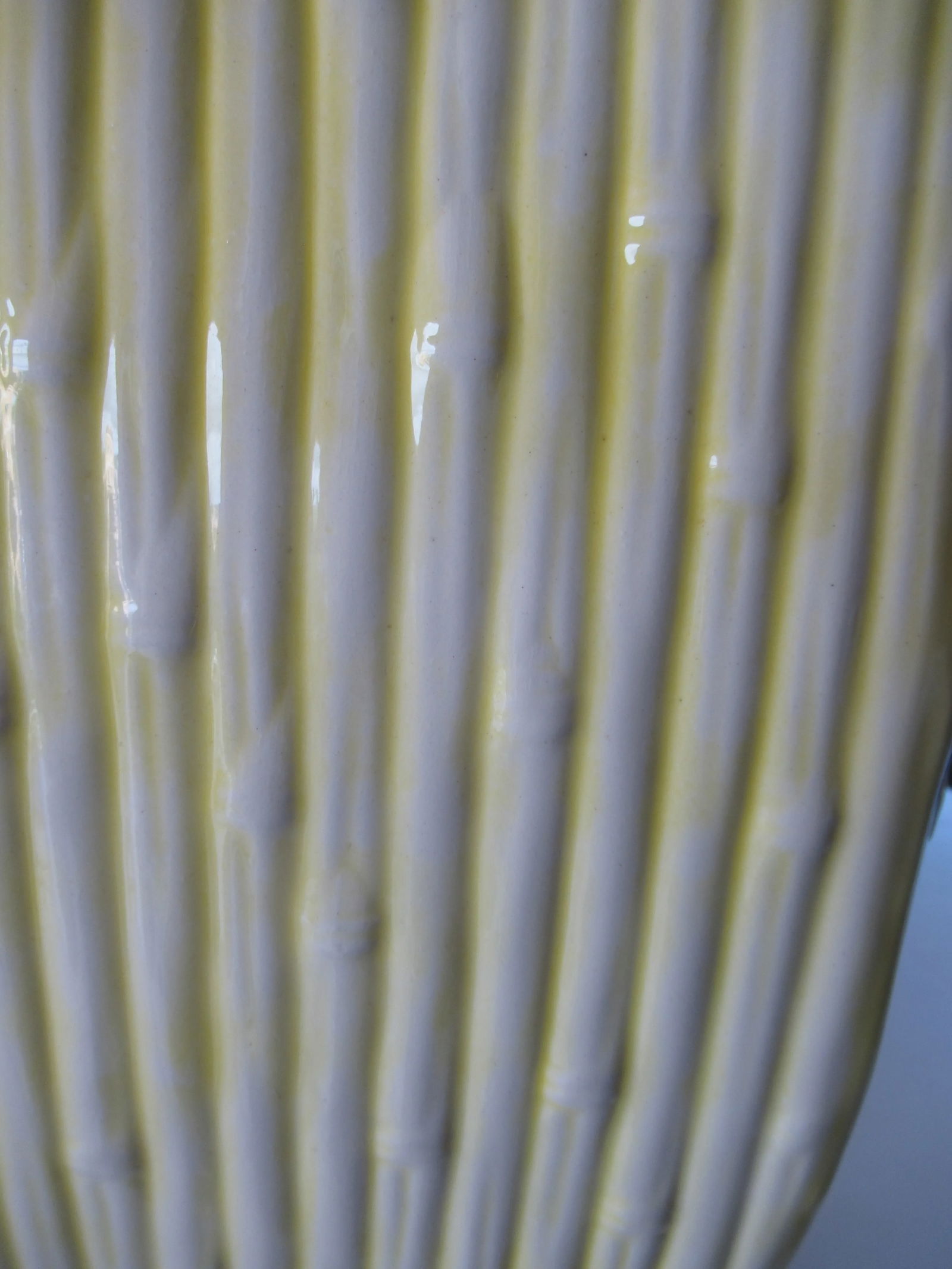 1960's Palm Beach Chic Italian Yellow Ceramic Faux Bamboo Garden Stool - 7