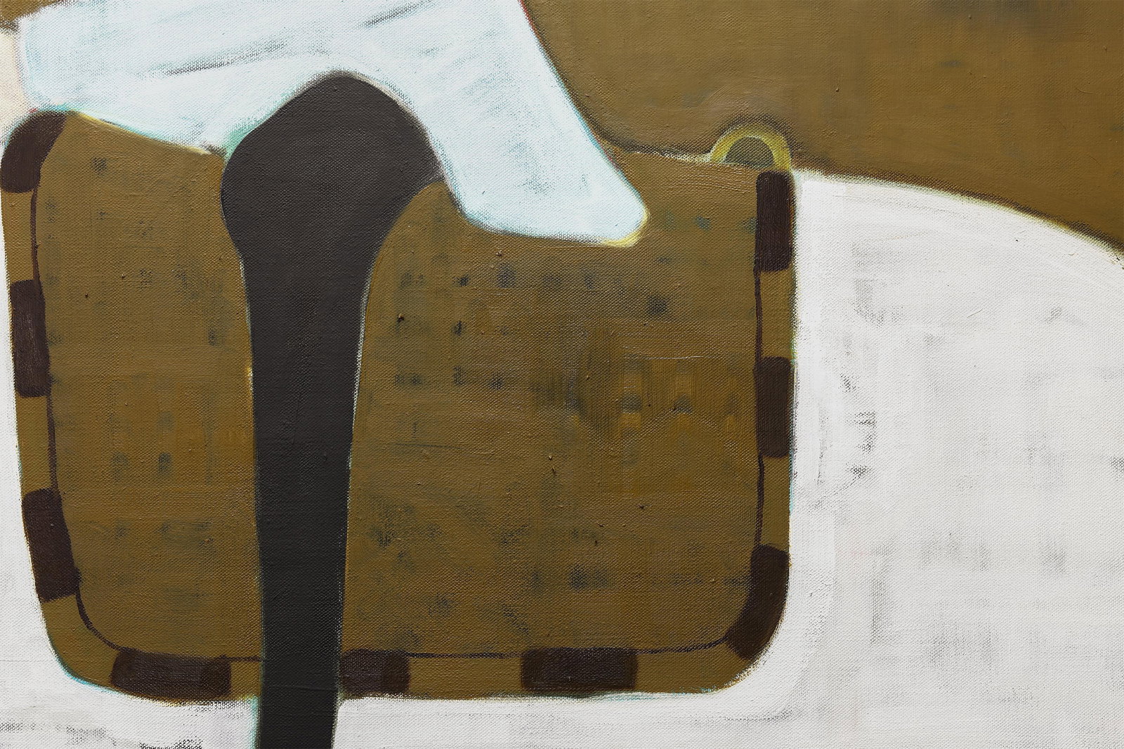 Horse Painting. Equestrian Oil Painting on Unprimed Belgian Linen - 6