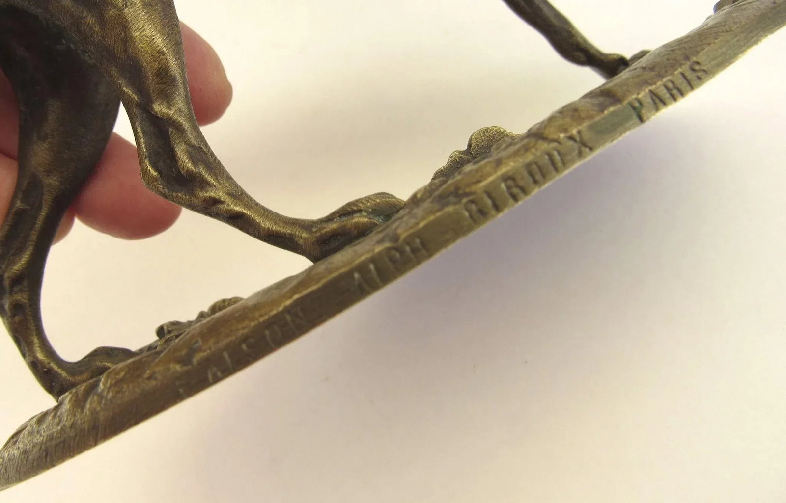 Bronze Greyhound Dog Sculpture by Alphonse Giroux c 1860 - 5