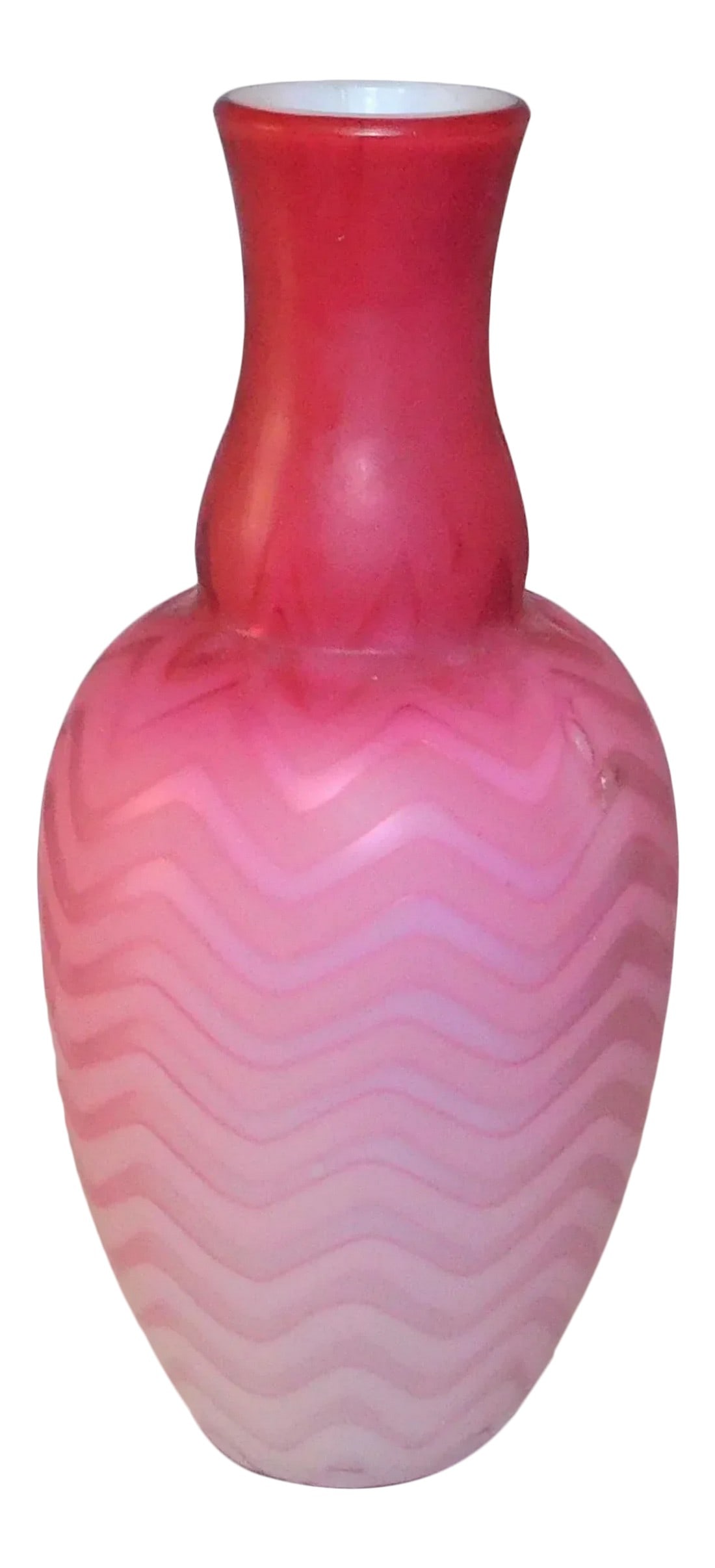 Late 19th Century Victorian Cased Glass Vase (1 of 6)