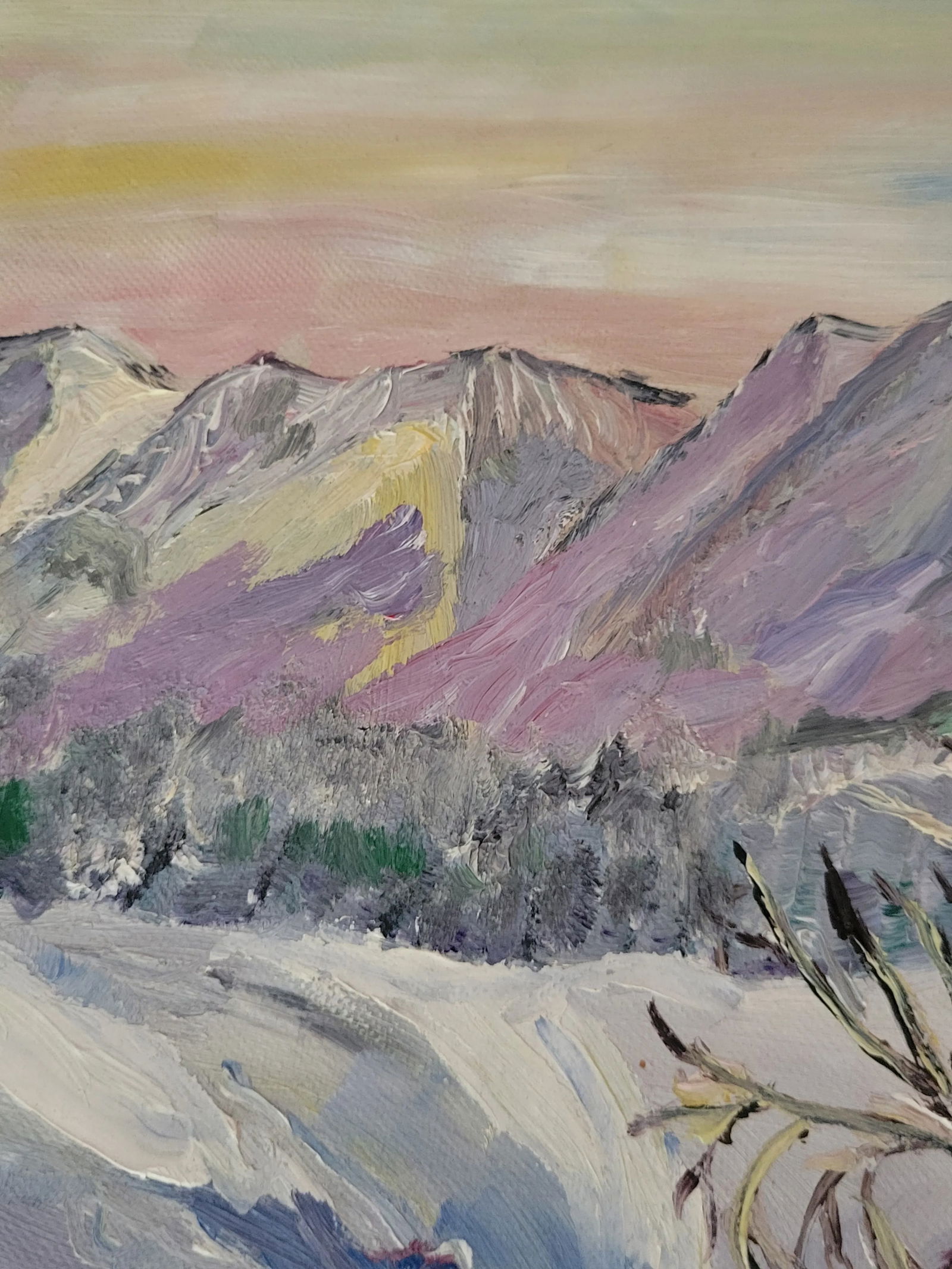 1954 Winter River Landscape Painting - 3