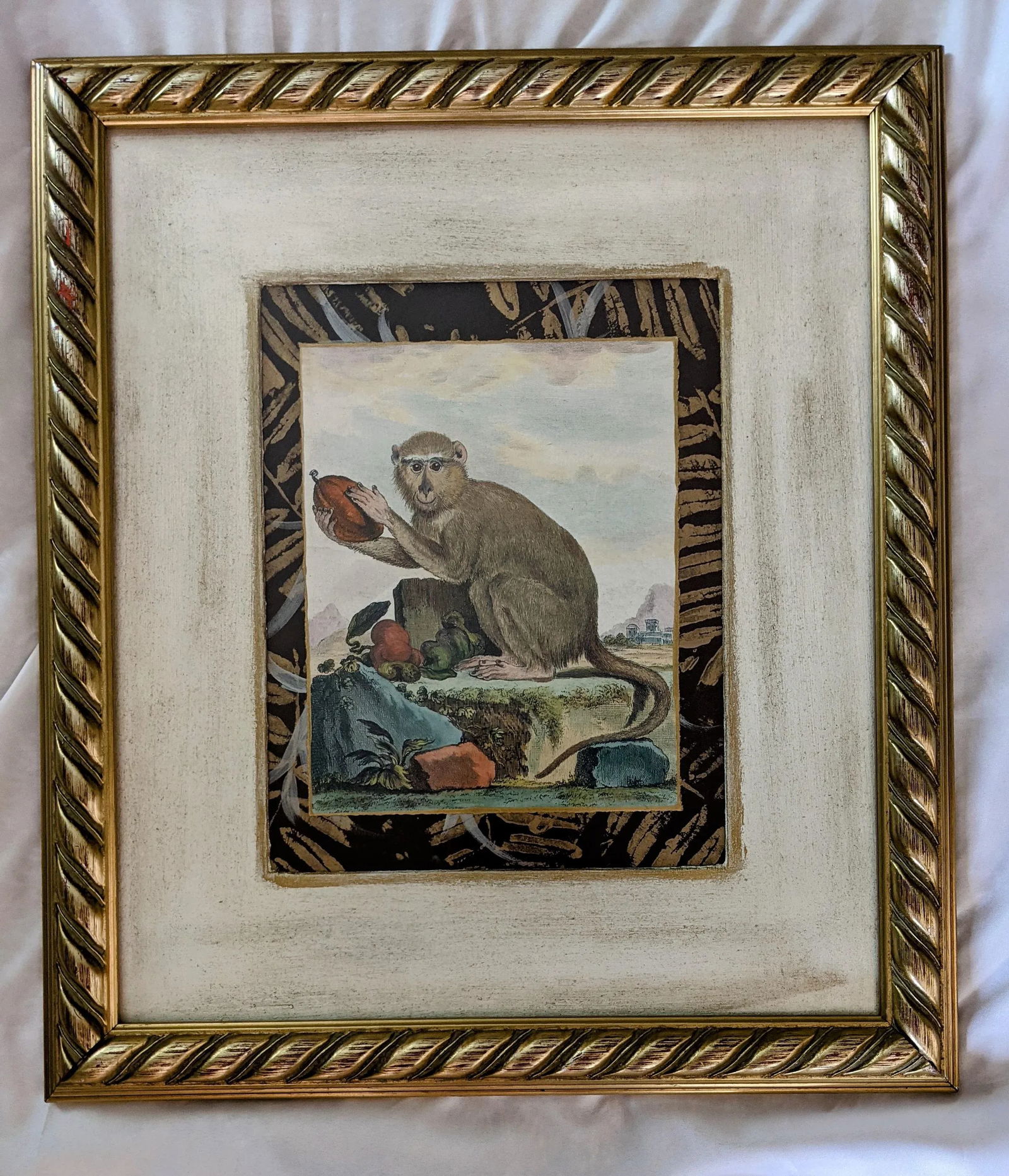 Late 20th Century Hand-Colored Engravings of Monkeys After G. Buffon, Framed - Set of 4 - 2