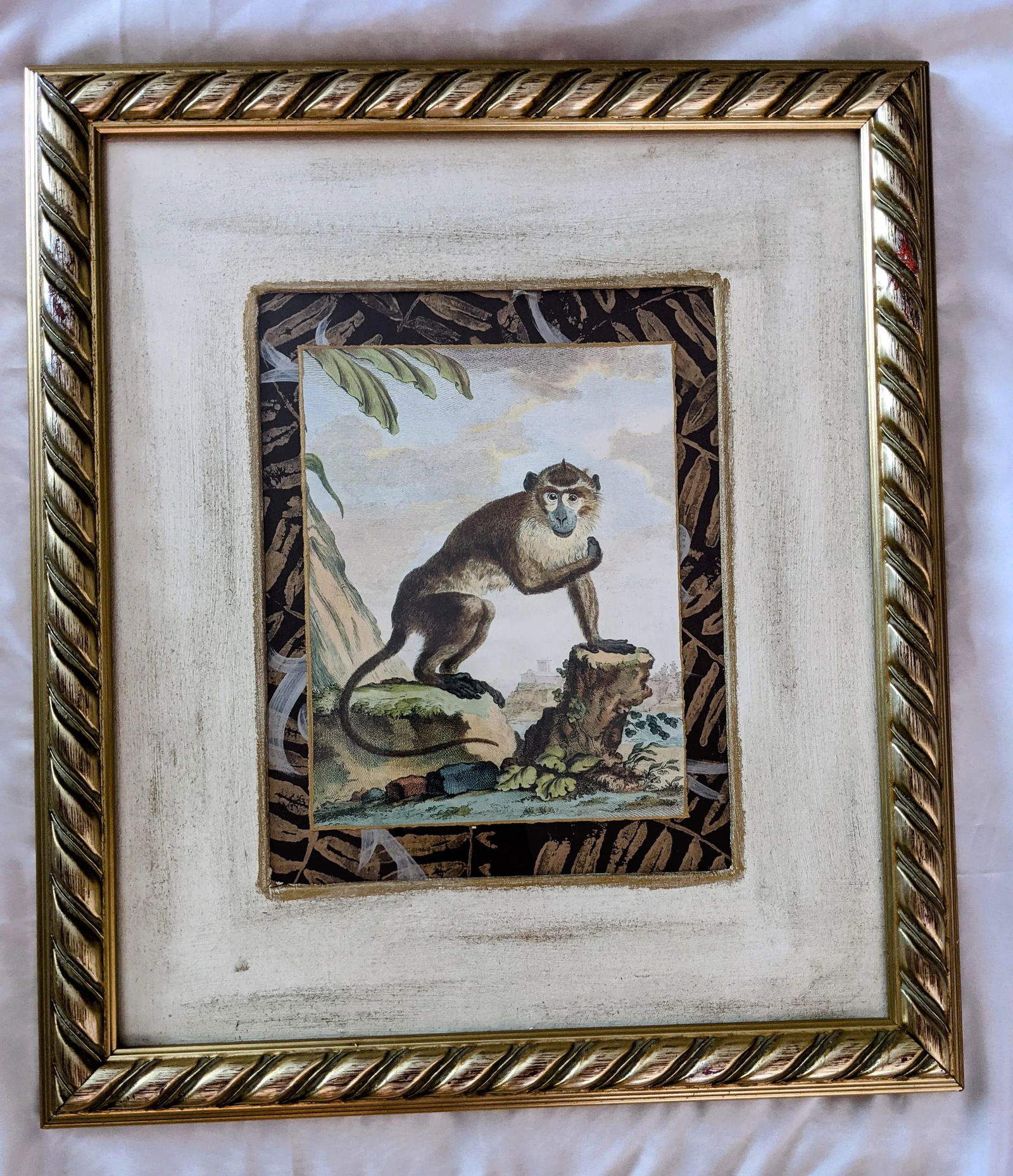 Late 20th Century Hand-Colored Engravings of Monkeys After G. Buffon, Framed - Set of 4 - 4